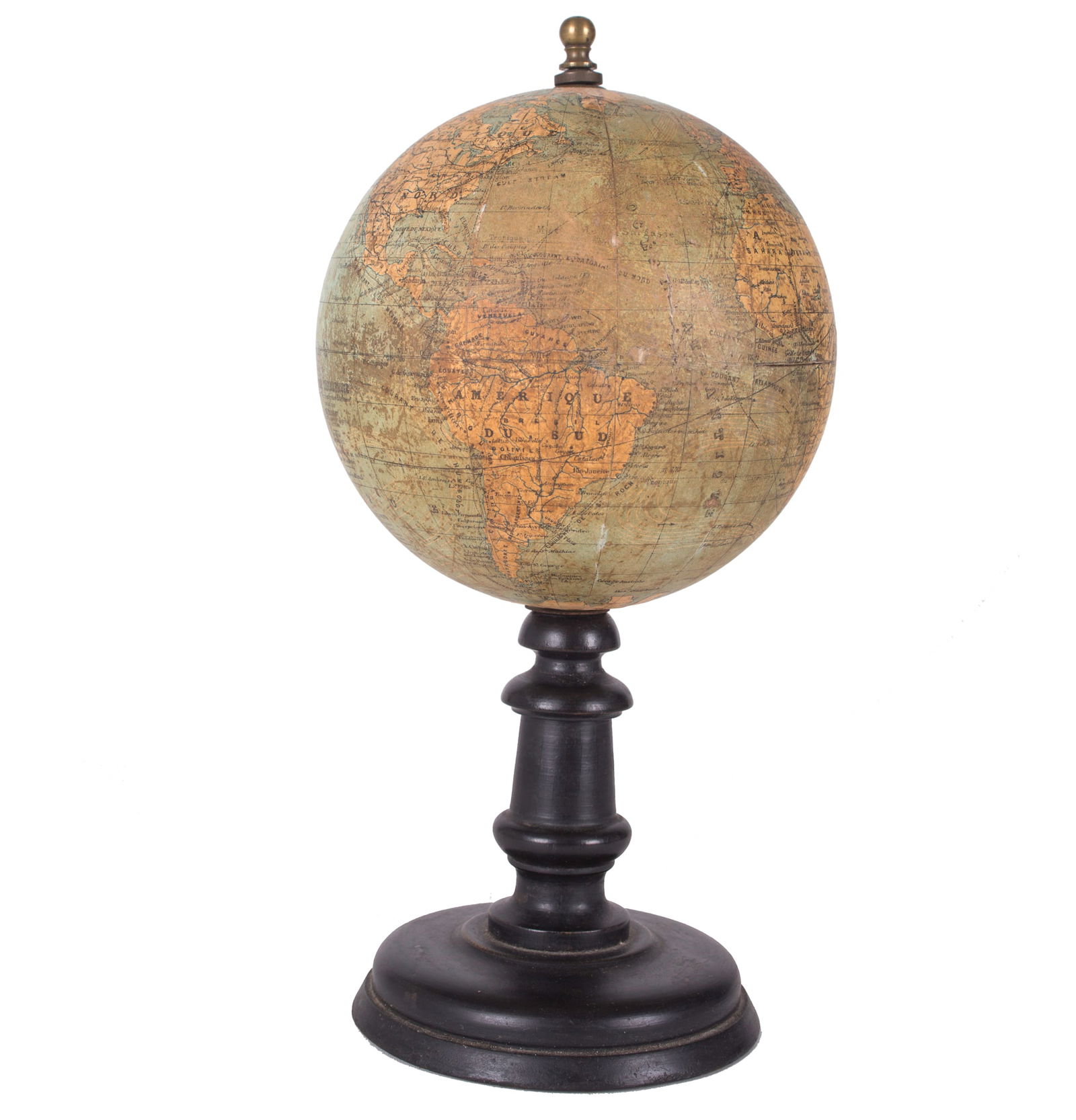 Delagrave desk top French terrestrial globe 1871 - 2