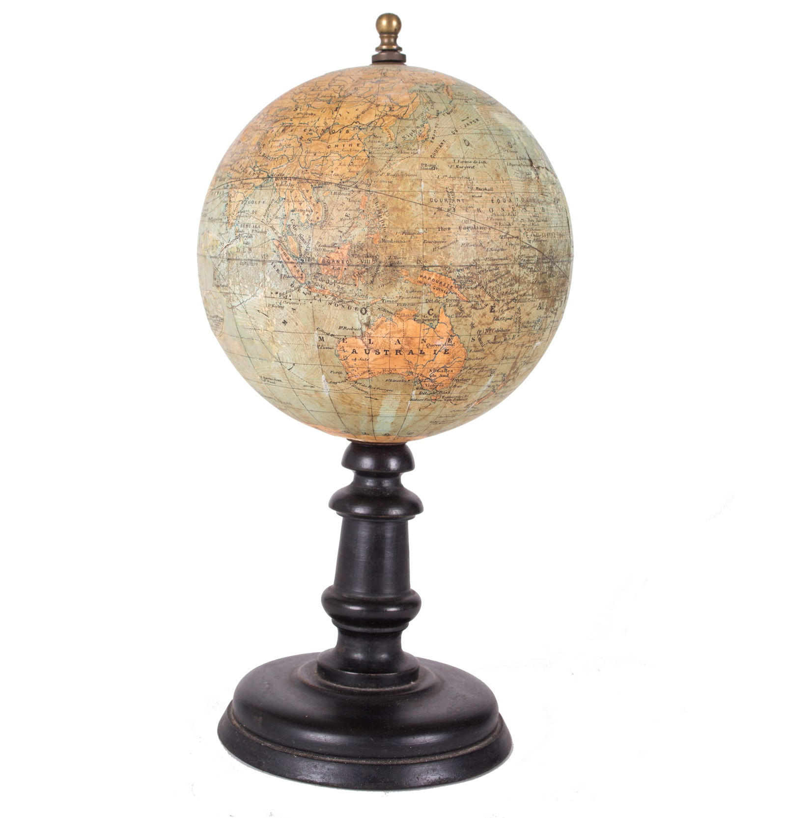 Delagrave desk top French terrestrial globe 1871 - 6
