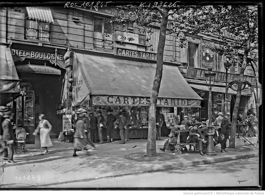 Large Paris bus stop RATP map with numbered lines 1963 Tarride - 5