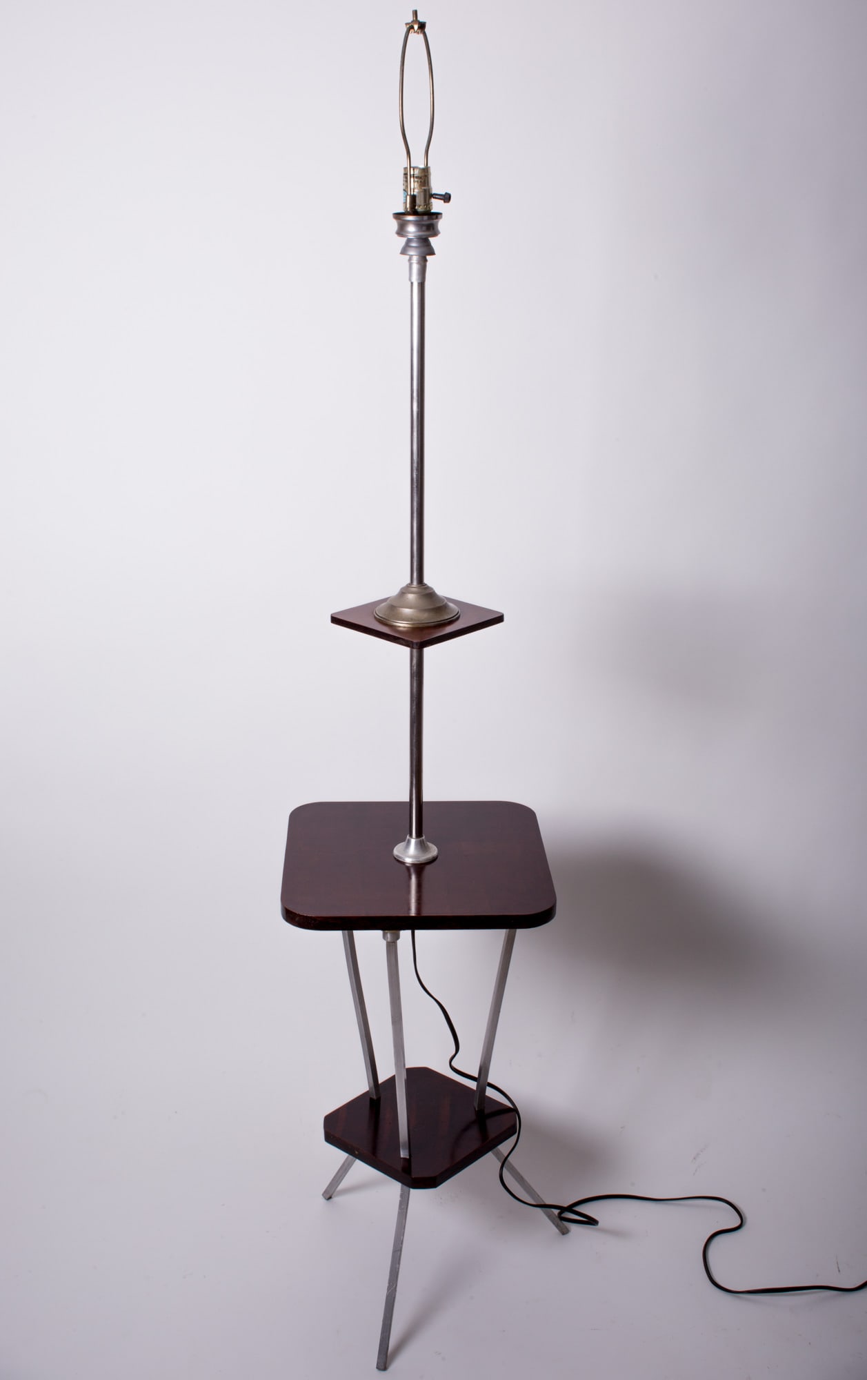 French modernist Floor Lamp with stratified Bakelite cubist 1930 - 3