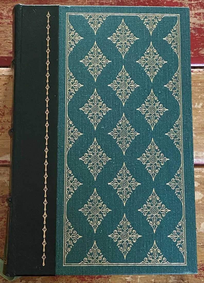 The Adventures of Huckleberry Finn Mark Twain Franklin Library Like New Leather: The Adventures of Huckleberry Finn Mark Twain Franklin Library Like New Leather. 1979, Illustrated. Gilt page edges all around. Gilt title and decoration to spine, decorated covers. Marble design endp