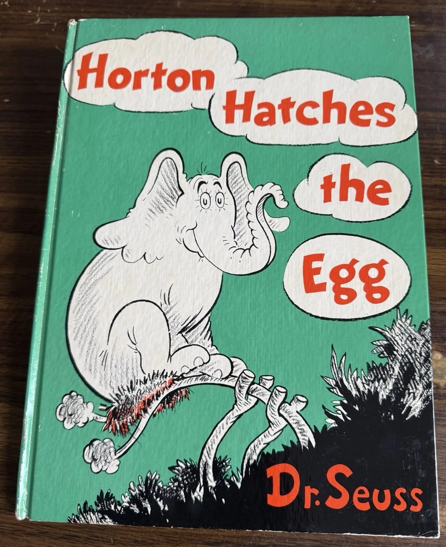 Dr. Seuss Horton Hatches the Egg 1968 HC Random House 1940 Reprint Ed. Good Cond: The product is a vintage hardcover edition of "Horton Hatches the Egg" by Dr. Seuss, published by Random House Children's Books in 1968, and is a reprint from the 1940 edition. In good condition. Form