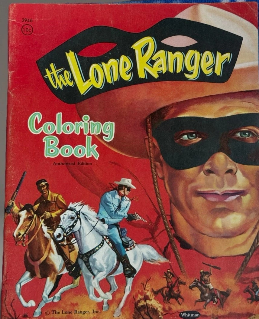 The Lone Ranger Coloring Book 1959 Rare 10 Cent Authorized Edition (1 of 8)