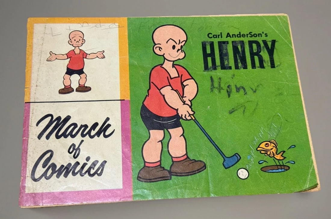 Rare! 1959 March of Comics Promotional Carl Anderson's Henry Acrobat/ArnoldConst: This product is a rare 1959 March of Comics promotional comic book featuring Carl Anderson's Henry. Promotion is for Acrobat Shoes and Arnold Constable Department Stores. Published by K.K. Publication