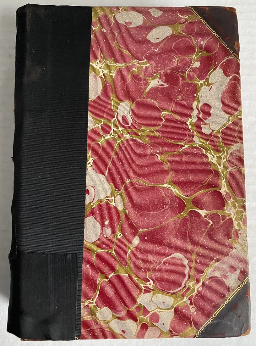 Thomas Carlyle A HistoryTHE FRENCH REVOLUTION VOL. I Estes & Lauriat Boston, MA: CARLYLE'S COMPLETE WORKS The Sterling EditionTHE FRENCH REVOLUTION A History in Twenty Books VOL. I by Thomas CarlylePartial leather binding with beautiful glossy red, white & gold marbled decoration