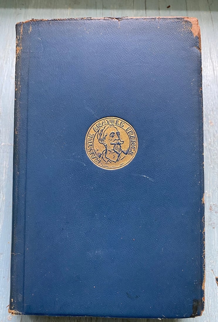 Antique Book A Mummer’s Tale Anatole France Blue Leather 1923 Dodd Mead: A Mummer’s Tale by Anatole France 1923 Dodd, Mead & Co., New York. 240 pages.Beautifully bound in blue leather with gilt embossed decoration on front cover.Gilt title to spine. Gilt upper page e