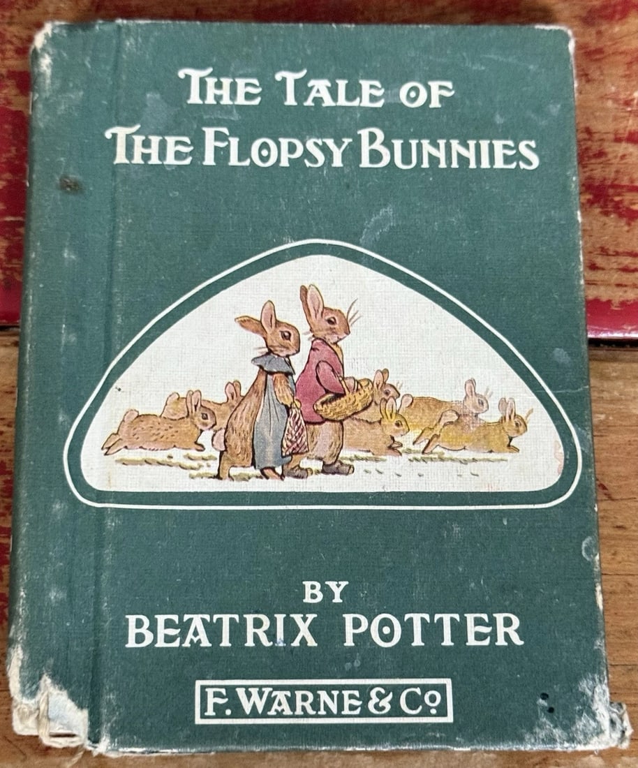 The Tale of the Flopsy Bunnies BEATRIX POTTER HC 1937 2nd Printing: The Tale of the Flopsy Bunnies by Beatrix Potter is a vintage hardcover book published by F. Warne & Co. in 1937 in New York, 2nd printing. This original edition, part of the Peter Rabbit series, feat
