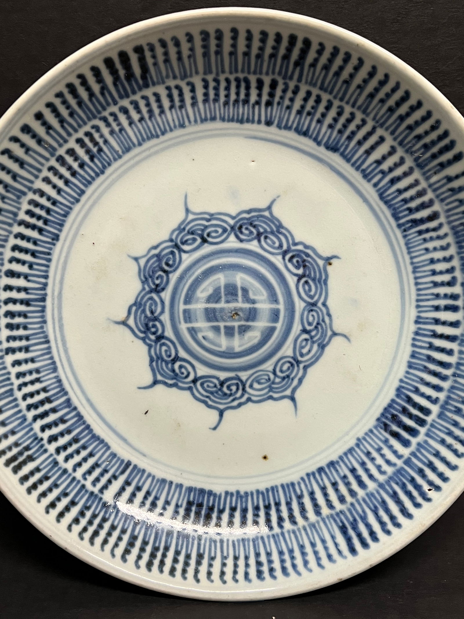 Chinese Art Porcelain Blue and White Plate - 5