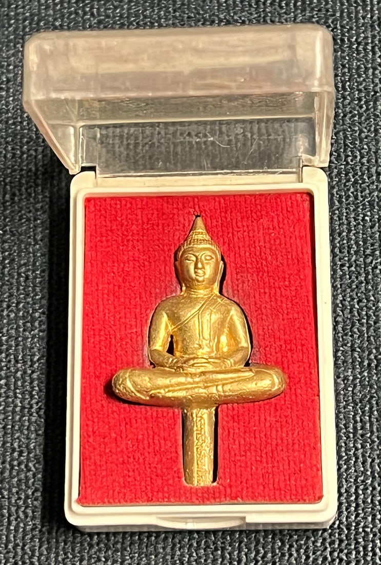Sputheast Asian Brozne Buddha Amulet with Case - 8