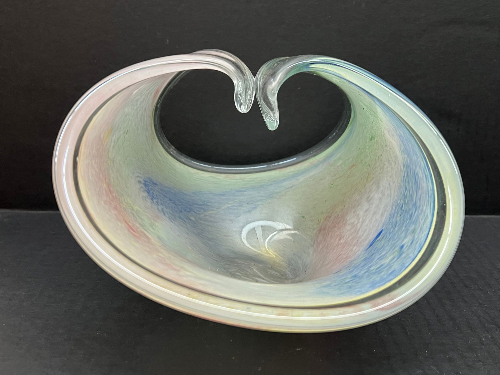 Vintage Art Glass Candy Dish - 2