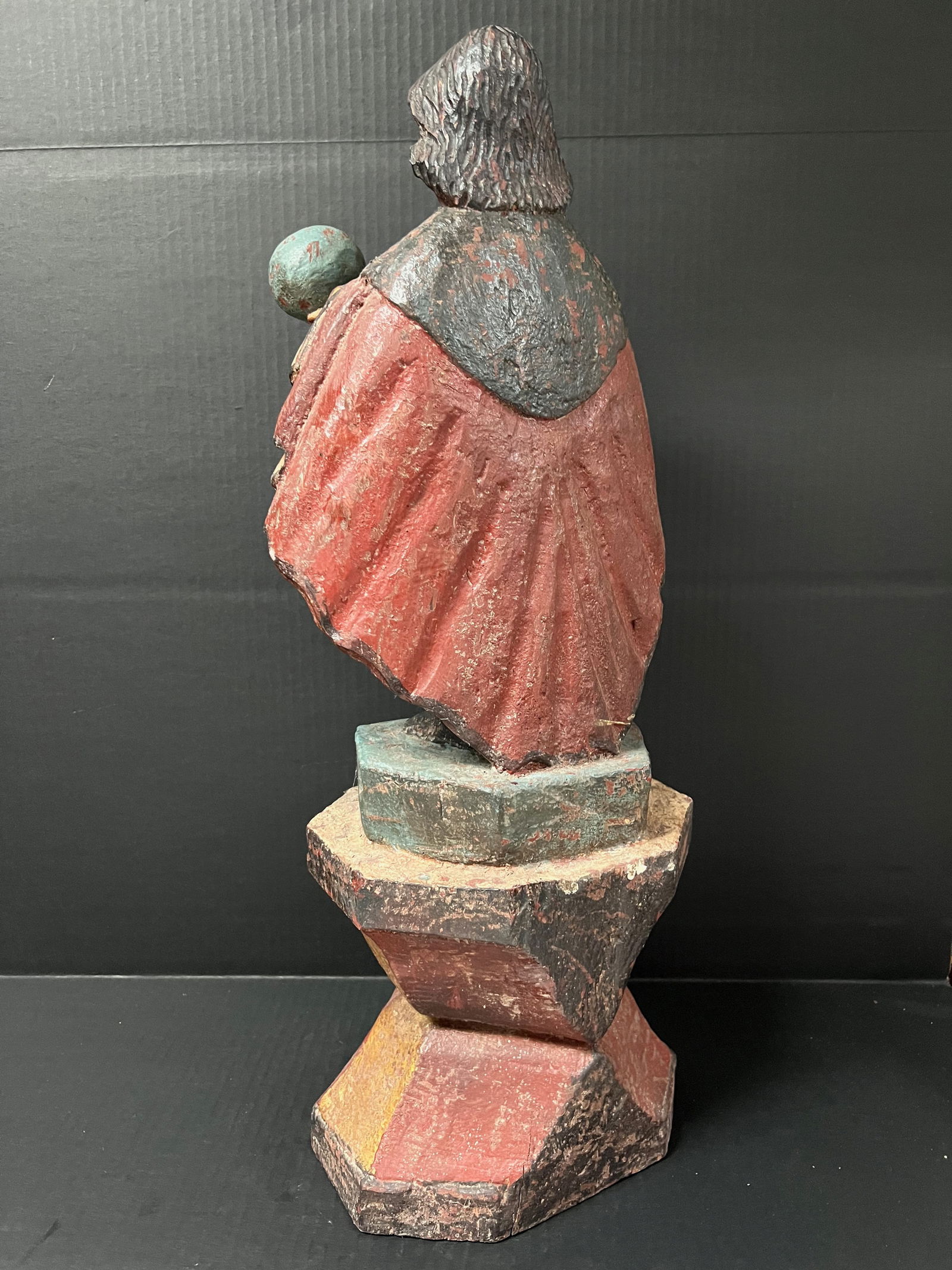 Carved Wood Religious Art Santo NIno Sculpture - 10