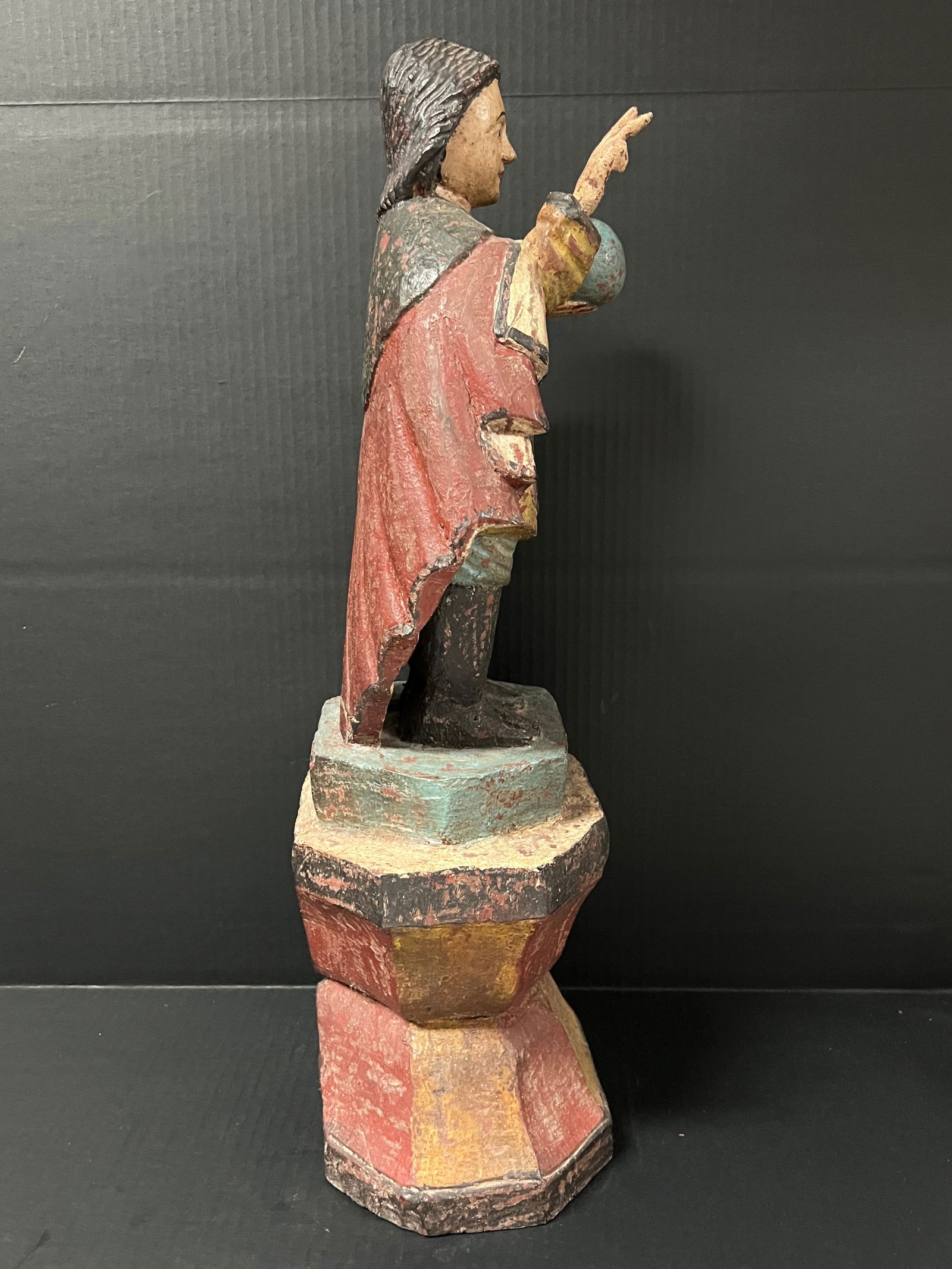 Carved Wood Religious Art Santo NIno Sculpture - 5