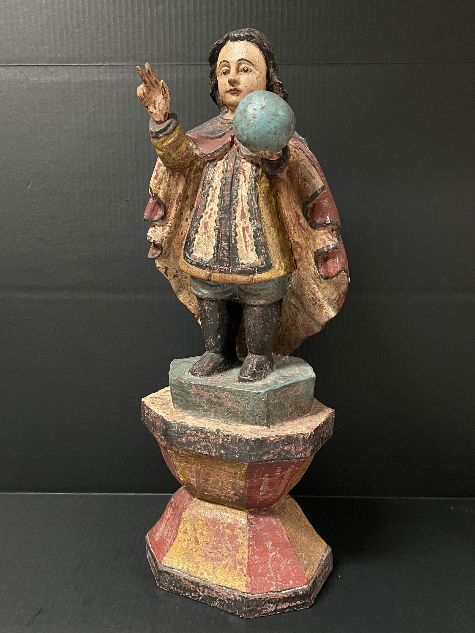 Carved Wood Religious Art Santo NIno Sculpture - 7