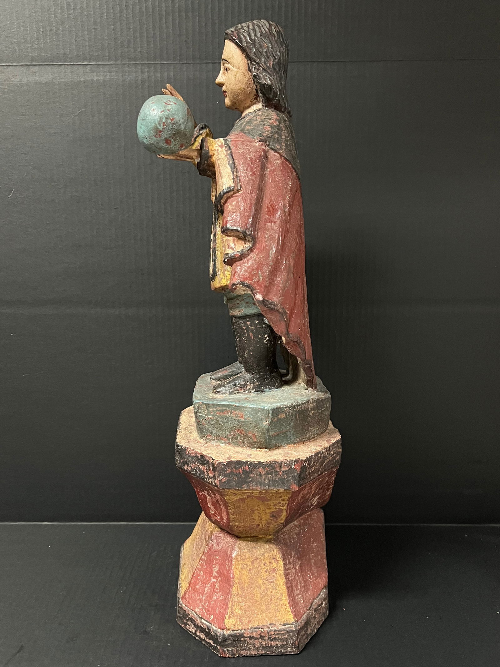 Carved Wood Religious Art Santo NIno Sculpture - 8