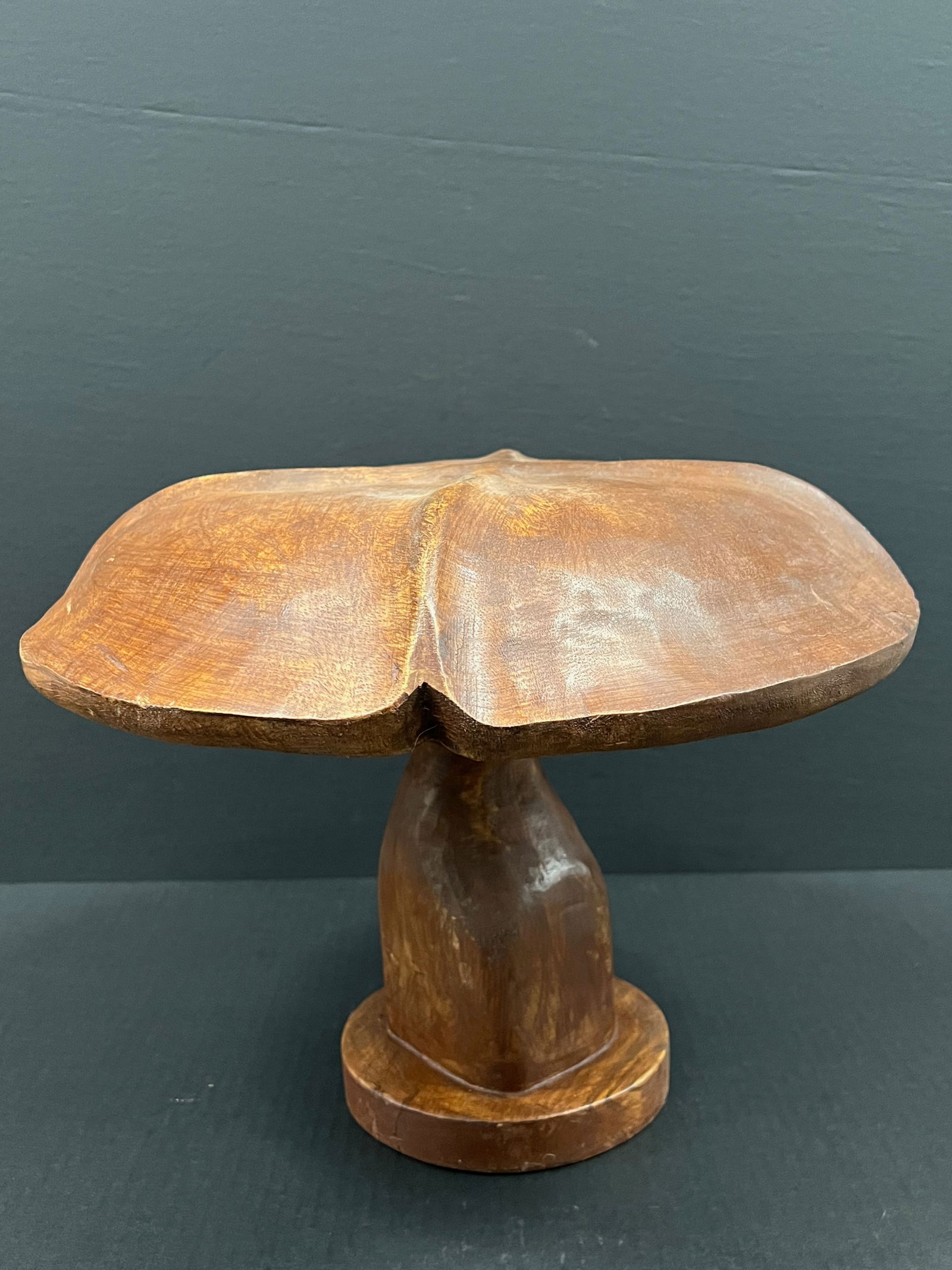 Large Carved Wood Mushroom Sculpture - 2