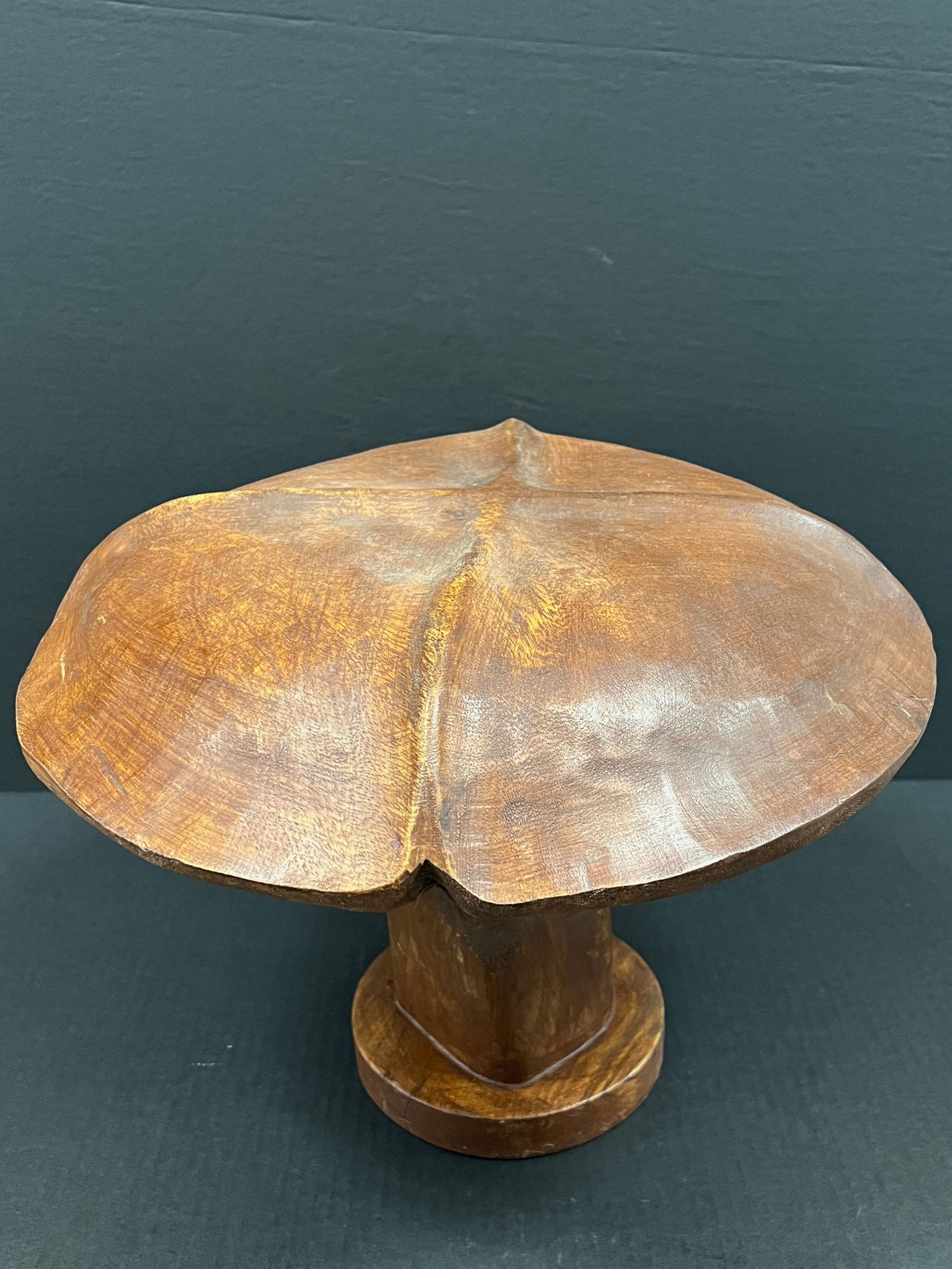Large Carved Wood Mushroom Sculpture - 3