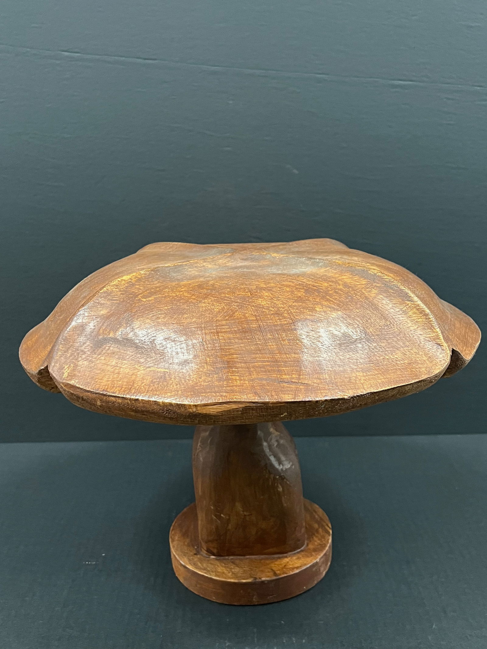 Large Carved Wood Mushroom Sculpture - 4