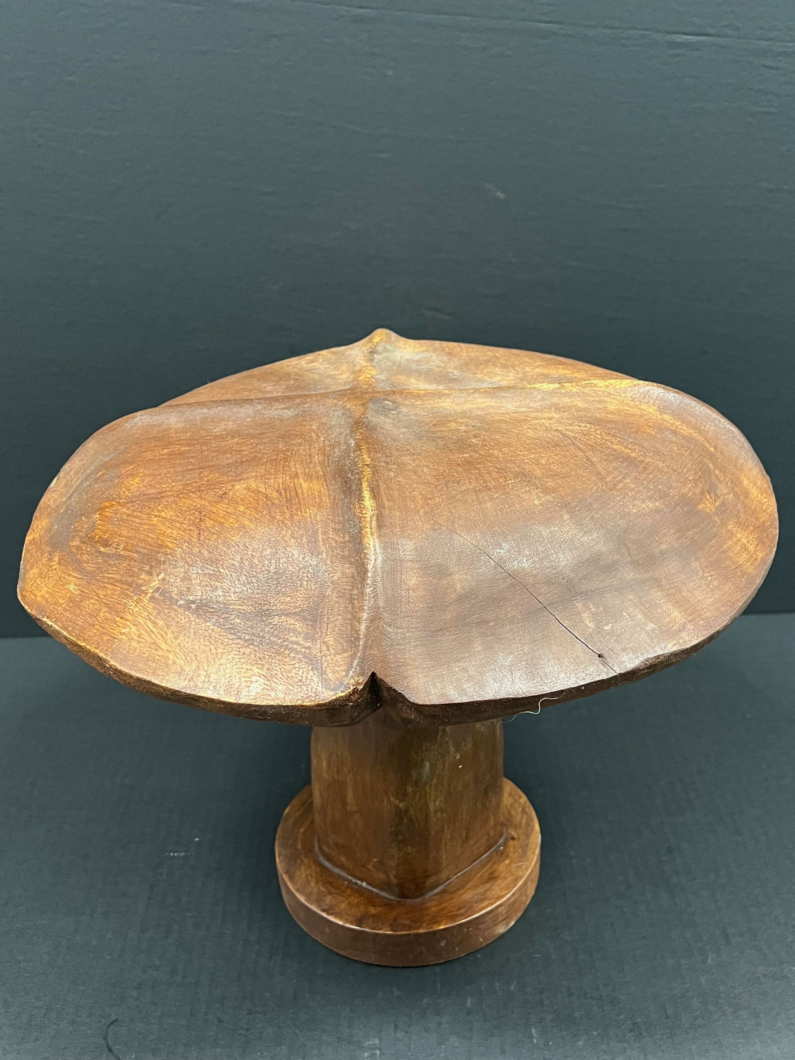 Large Carved Wood Mushroom Sculpture - 5