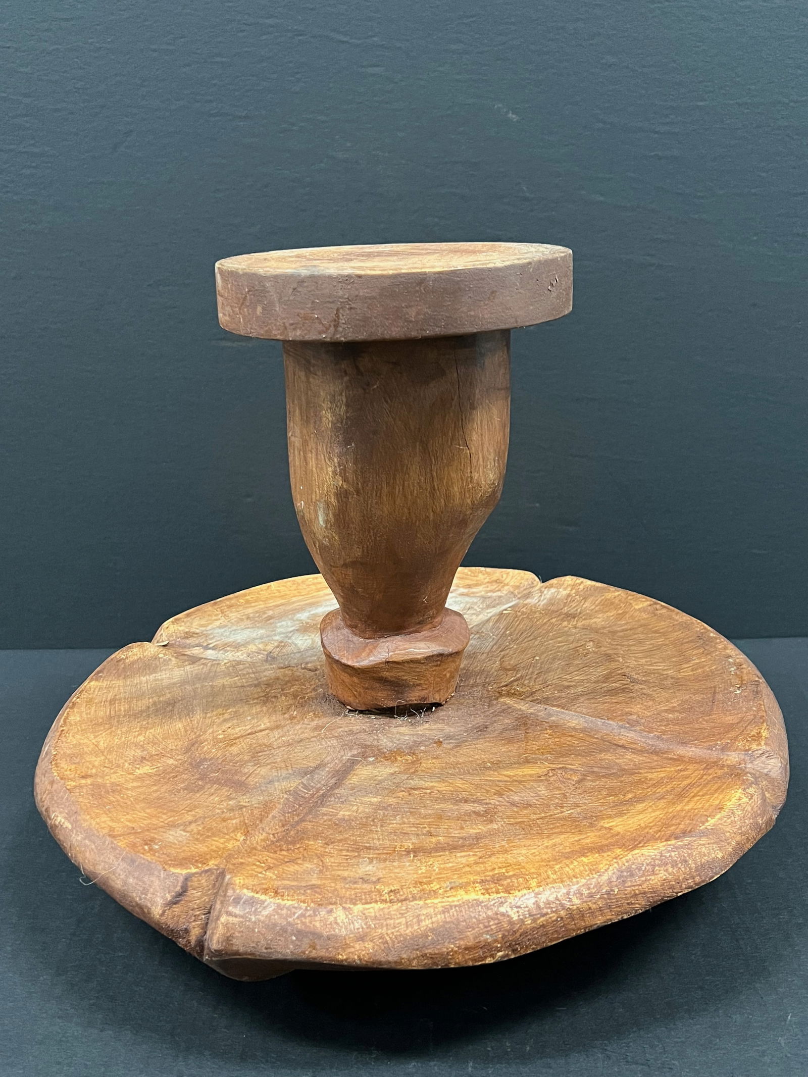 Large Carved Wood Mushroom Sculpture - 6