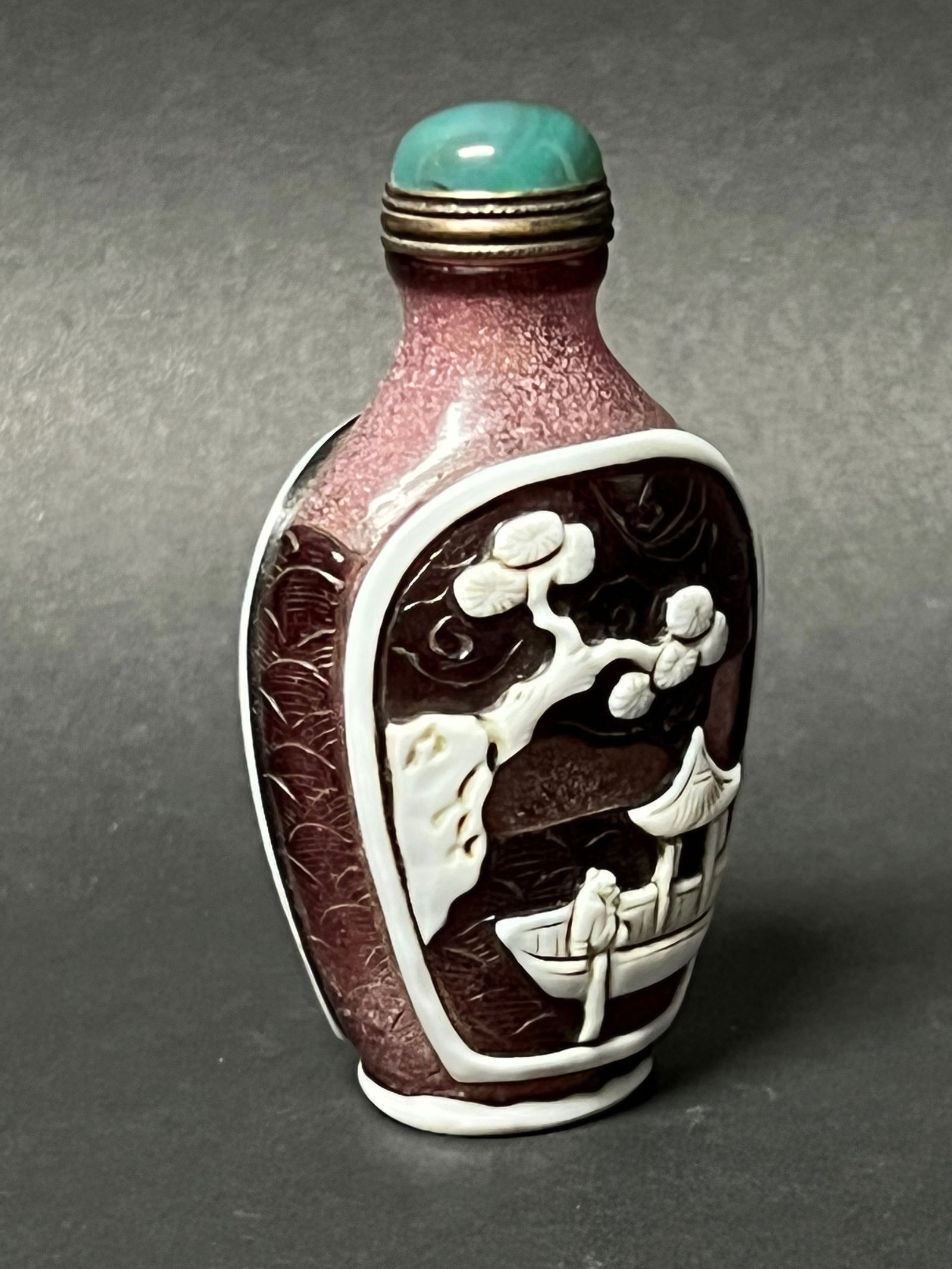 Peking Glass Overlay Snuff Bottle - 6