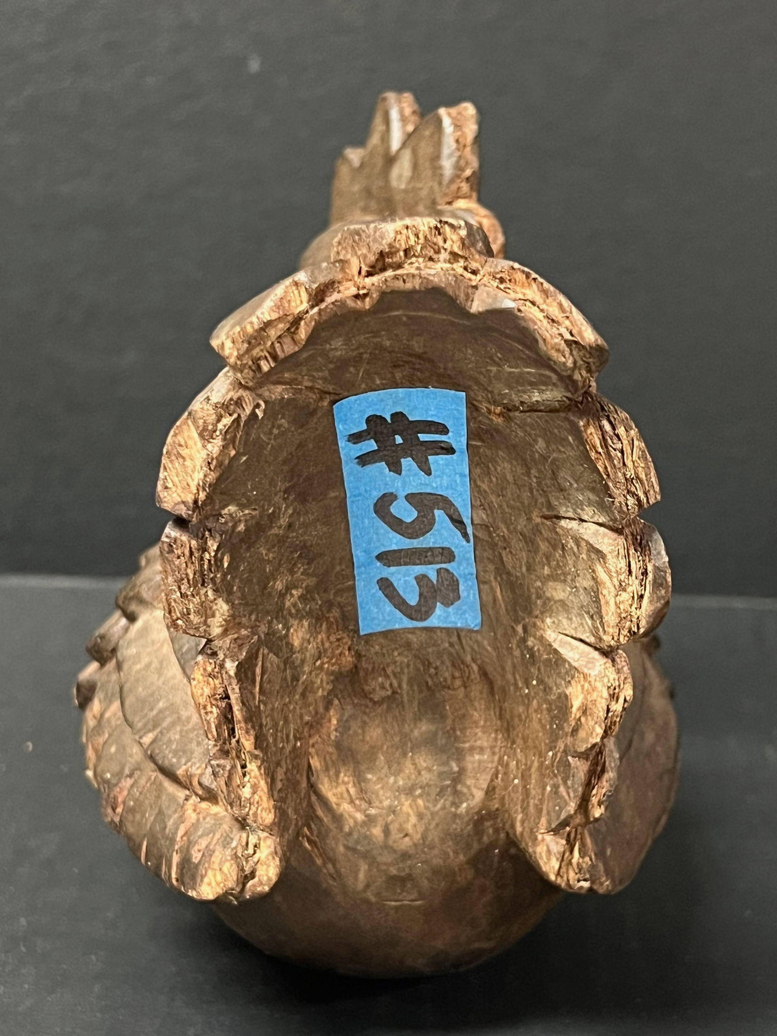 Carved Wood Chicken Sculpture - 5