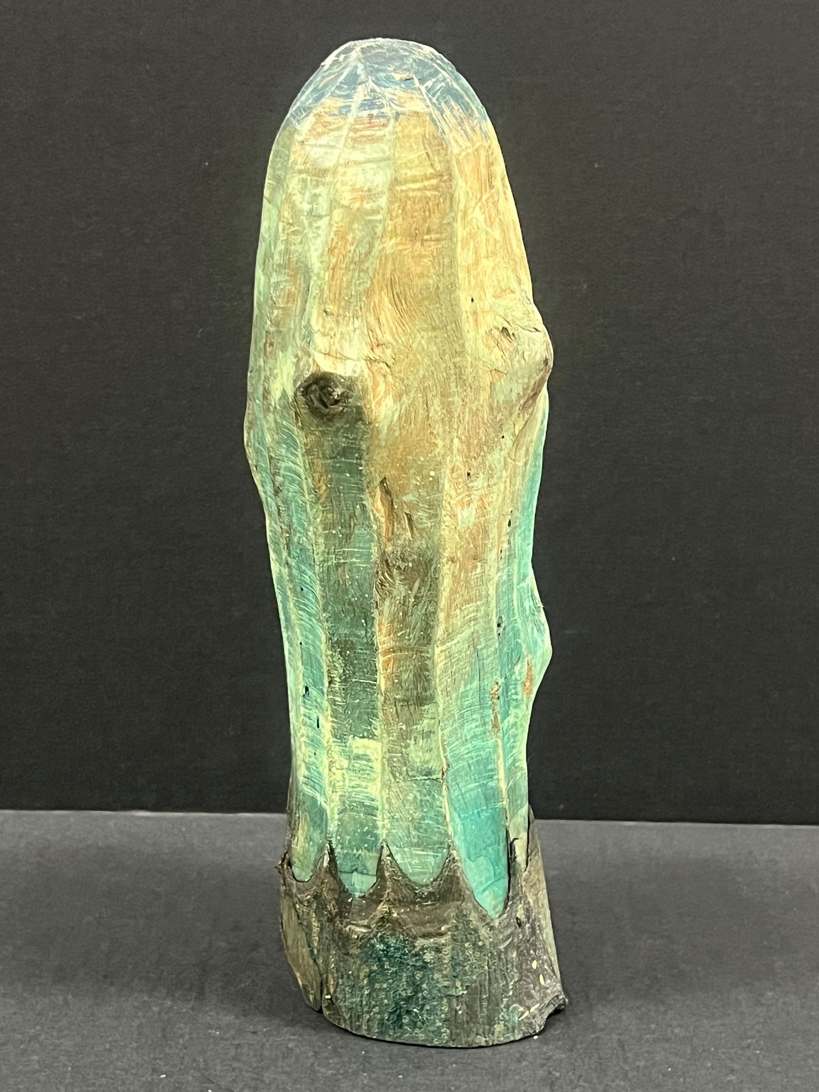 Carved Wood Cactus Sculpture - 4