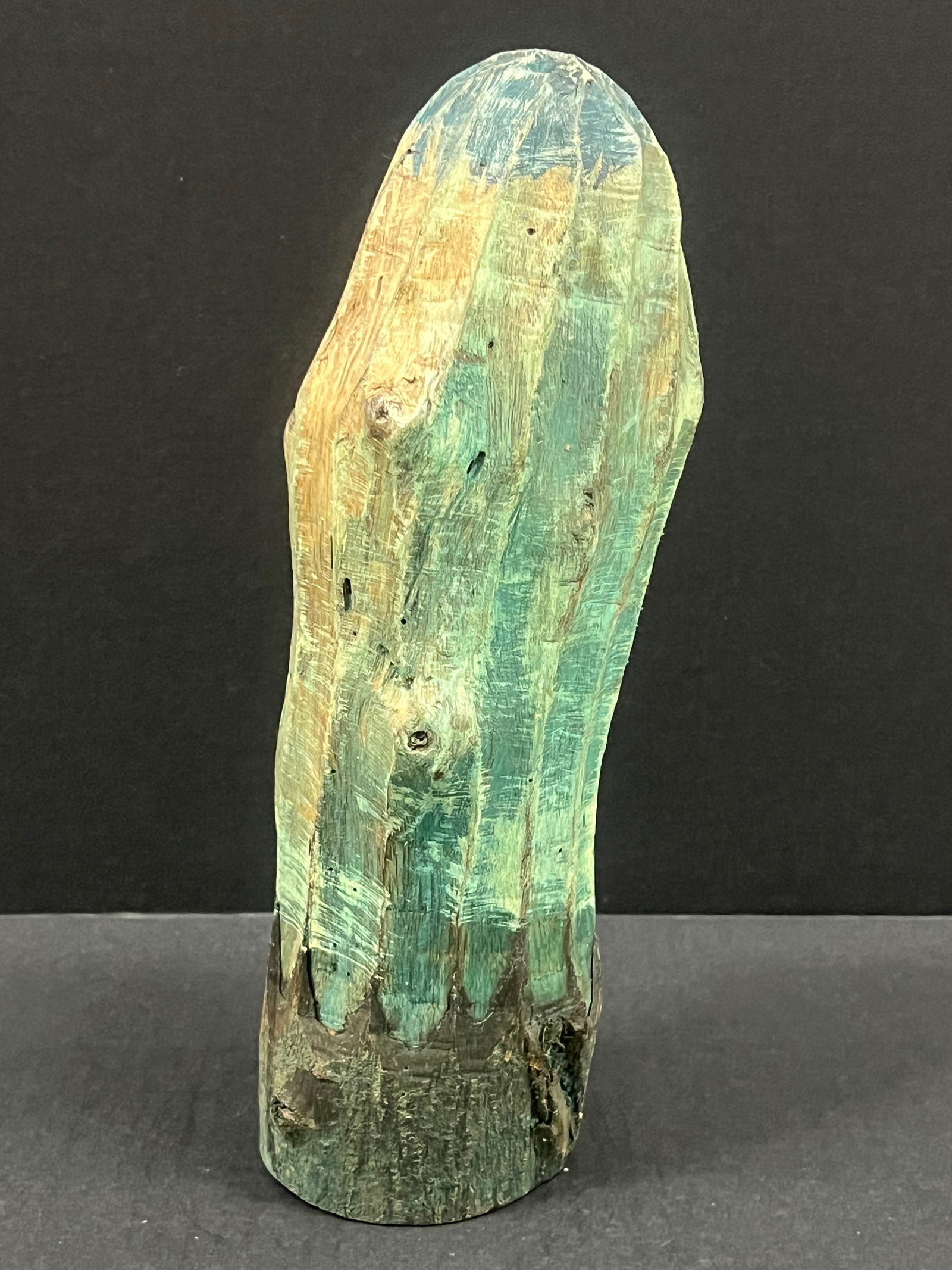 Carved Wood Cactus Sculpture - 6