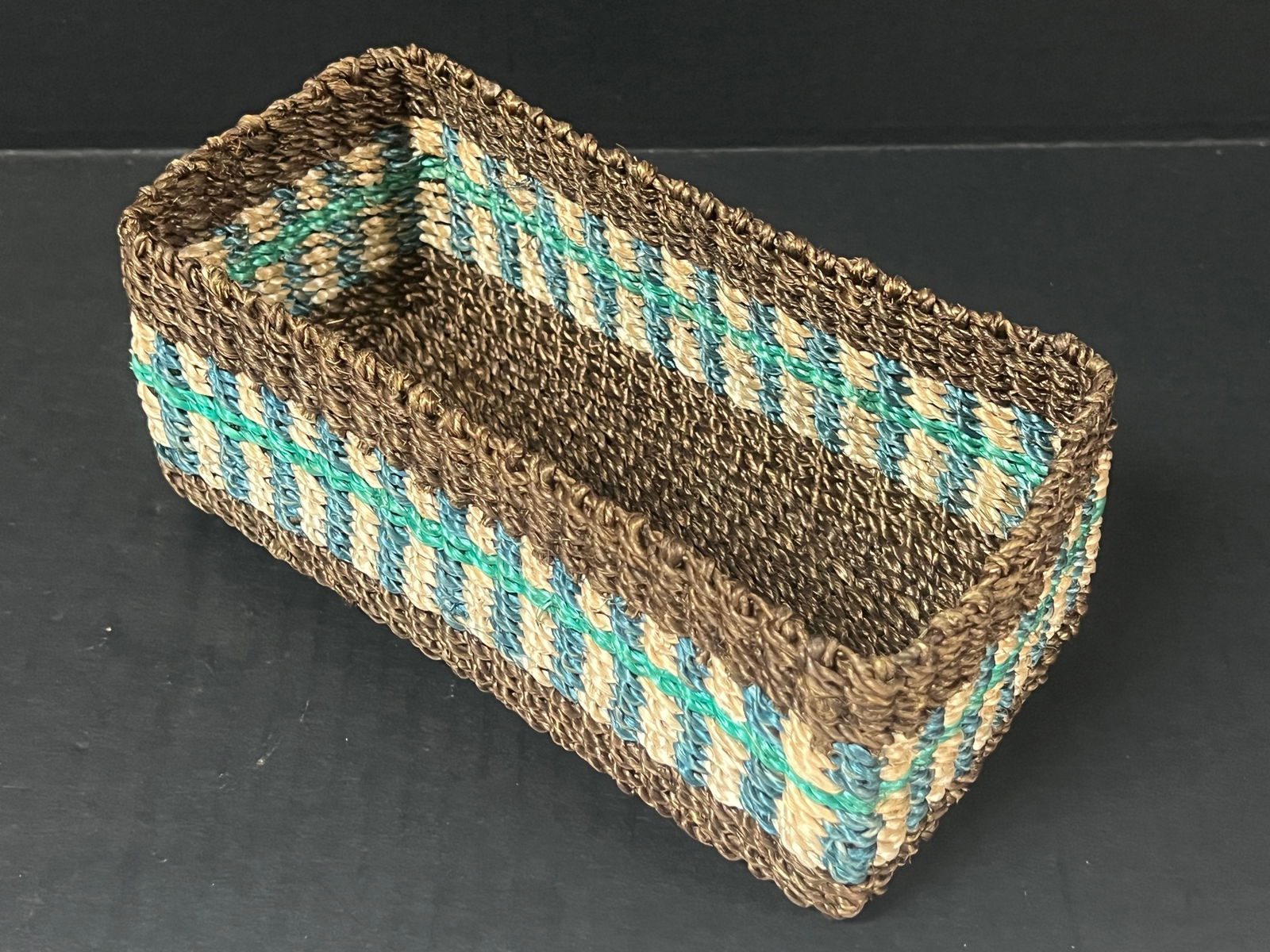 Hand Woven Natural Abaca Fiber Storatge Tray - 2