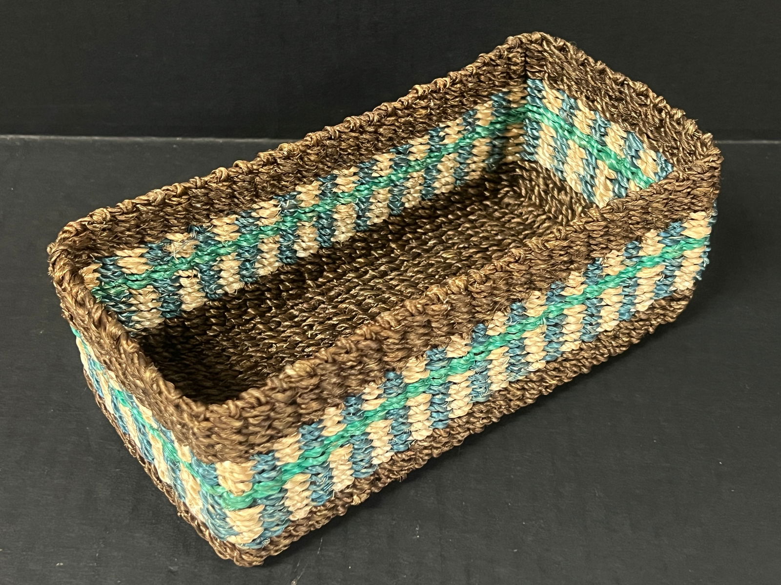Hand Woven Natural Abaca Fiber Storatge Tray - 4