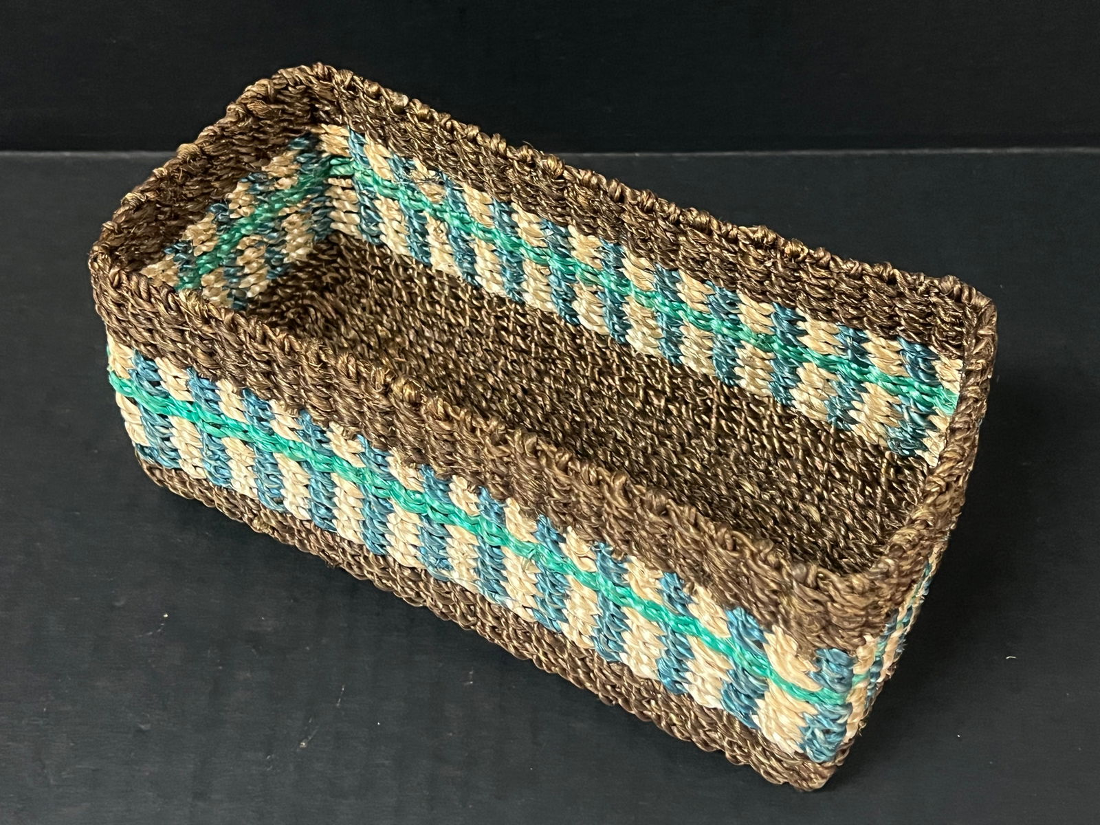 Hand Woven Natural Abaca Fiber Storatge Tray - 5
