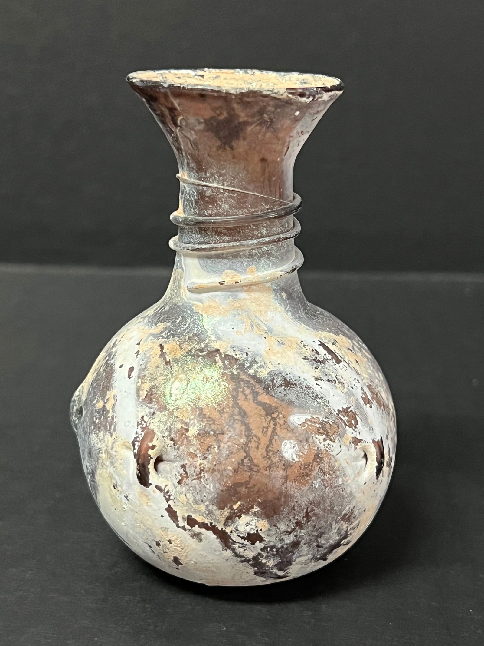 Roman Art Style Glass Bottle - 4