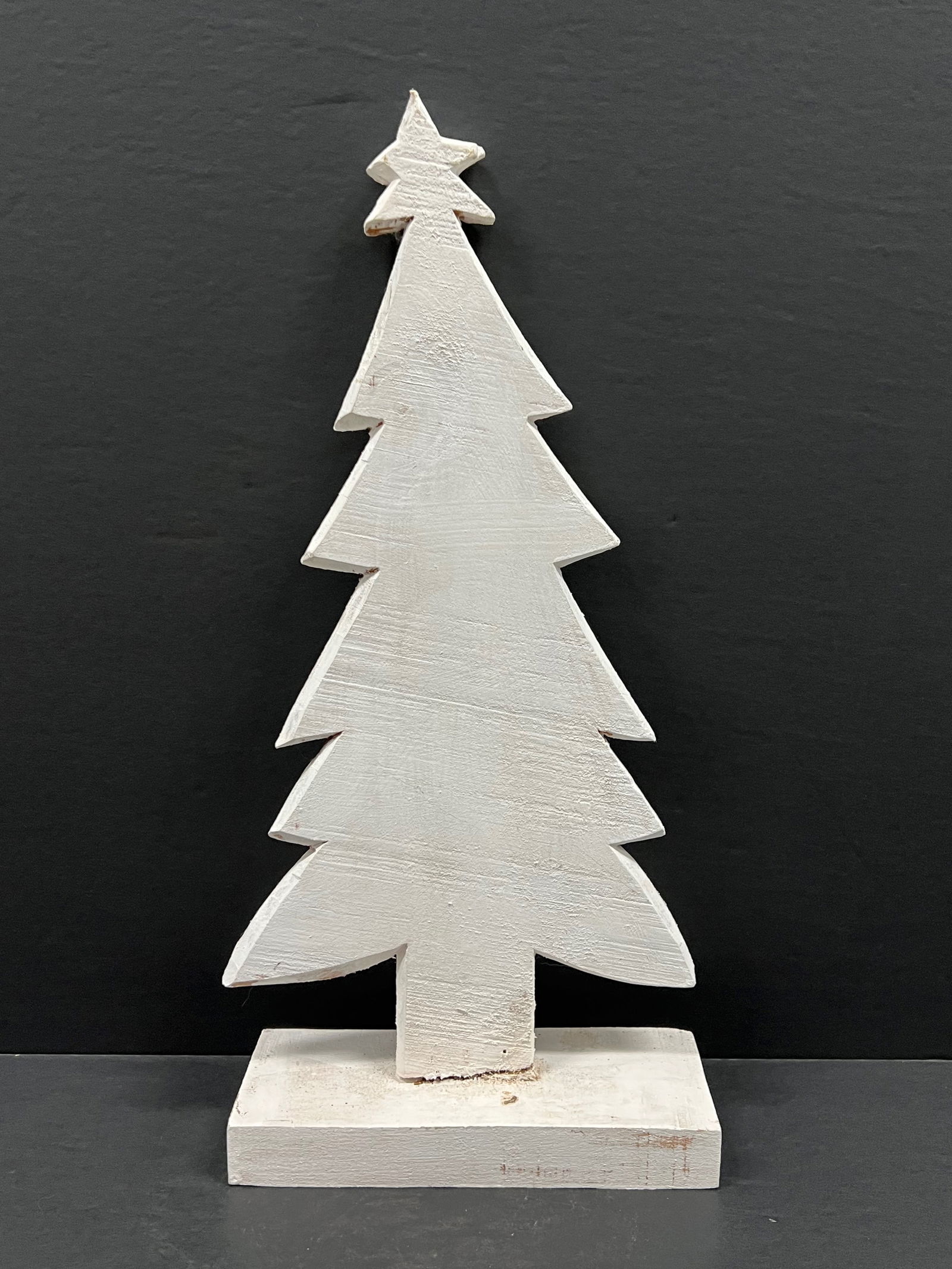 Carved Wood Christmas Tree Sculpture - 5