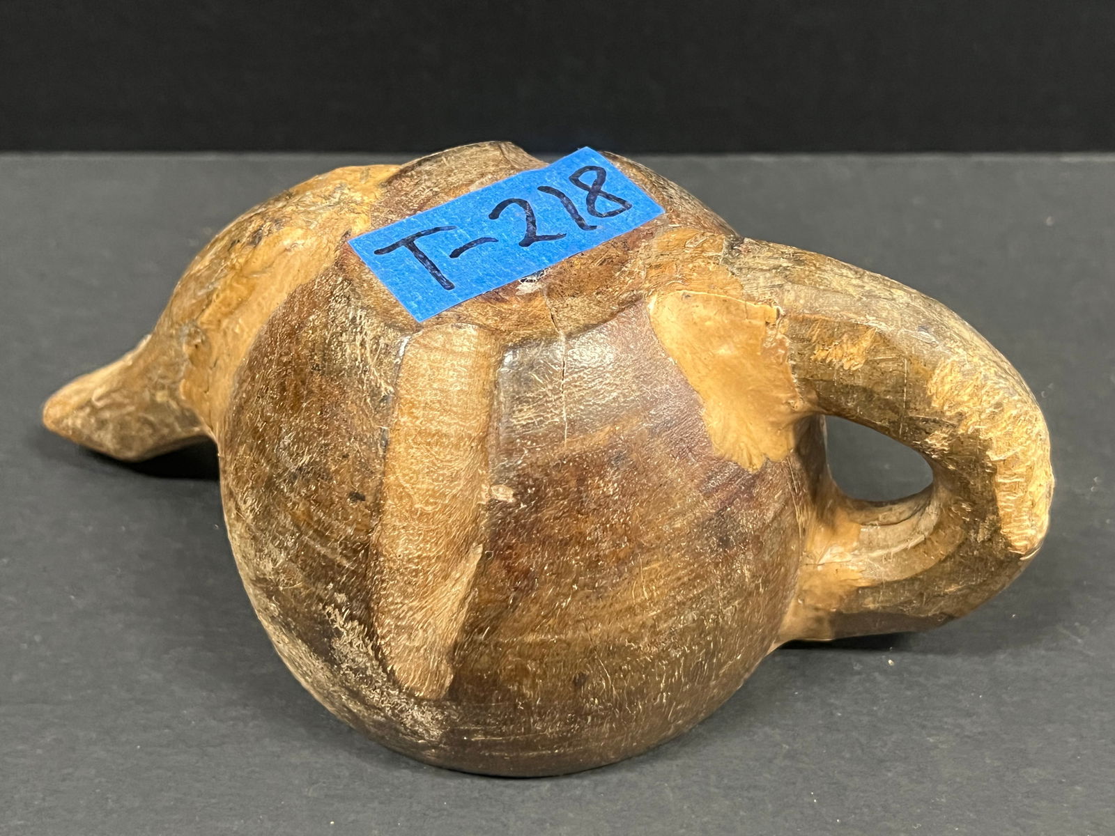 Carved Wood Tea Pot Sculpture - 6