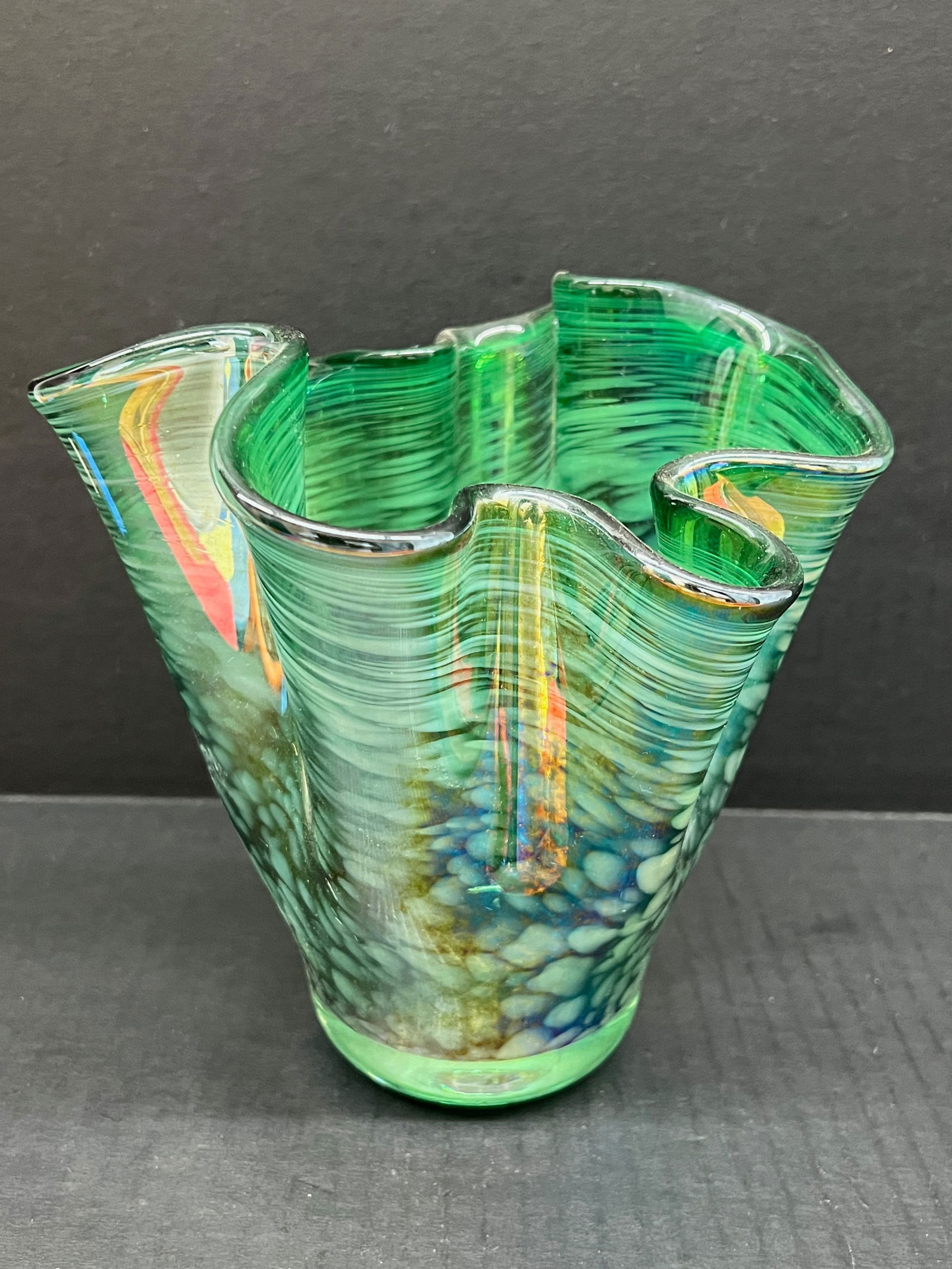 Vintage Art Glass Flower Vase (1 of 6)