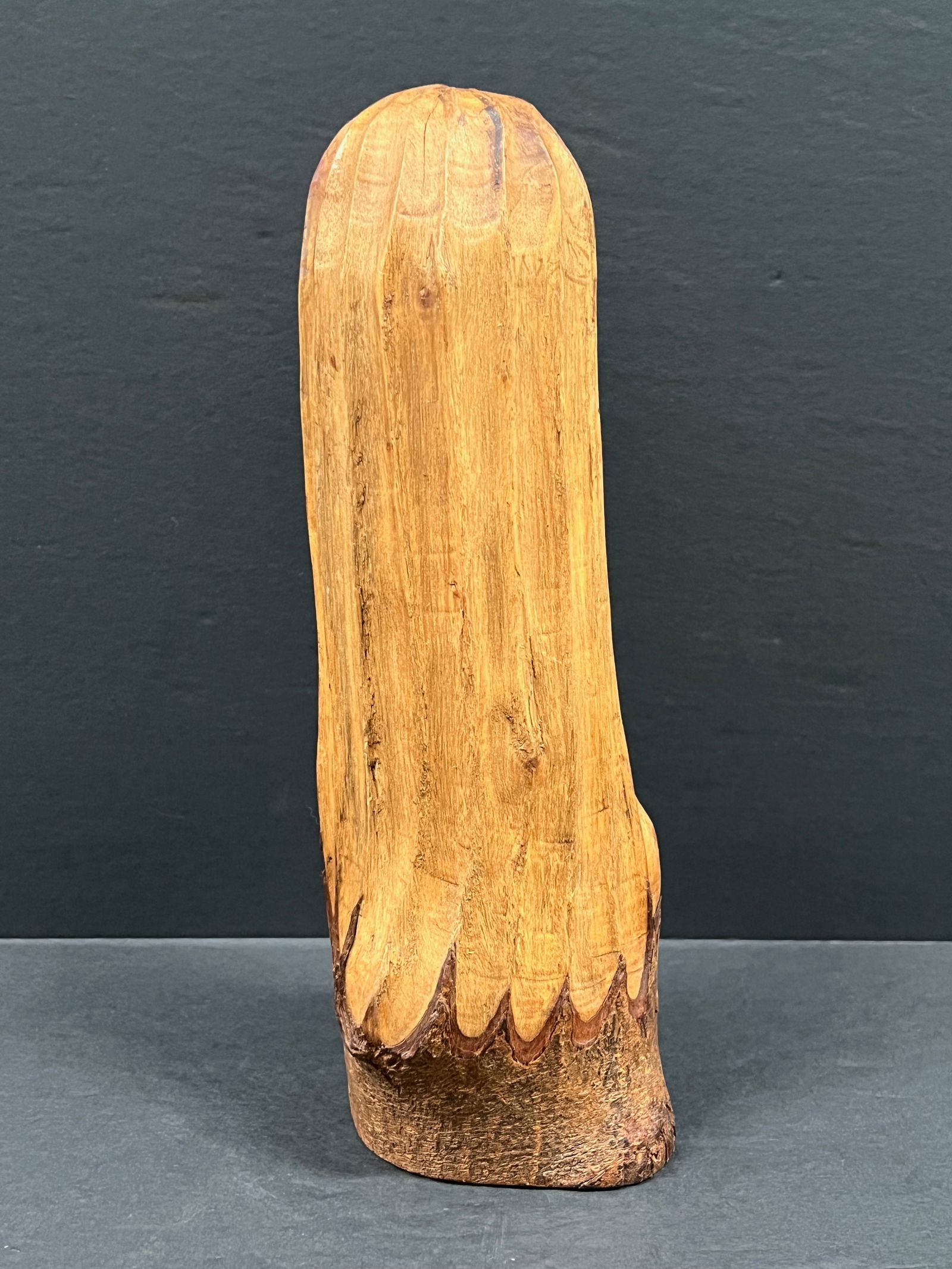 Carved Wood Cactus Sculpture - 3