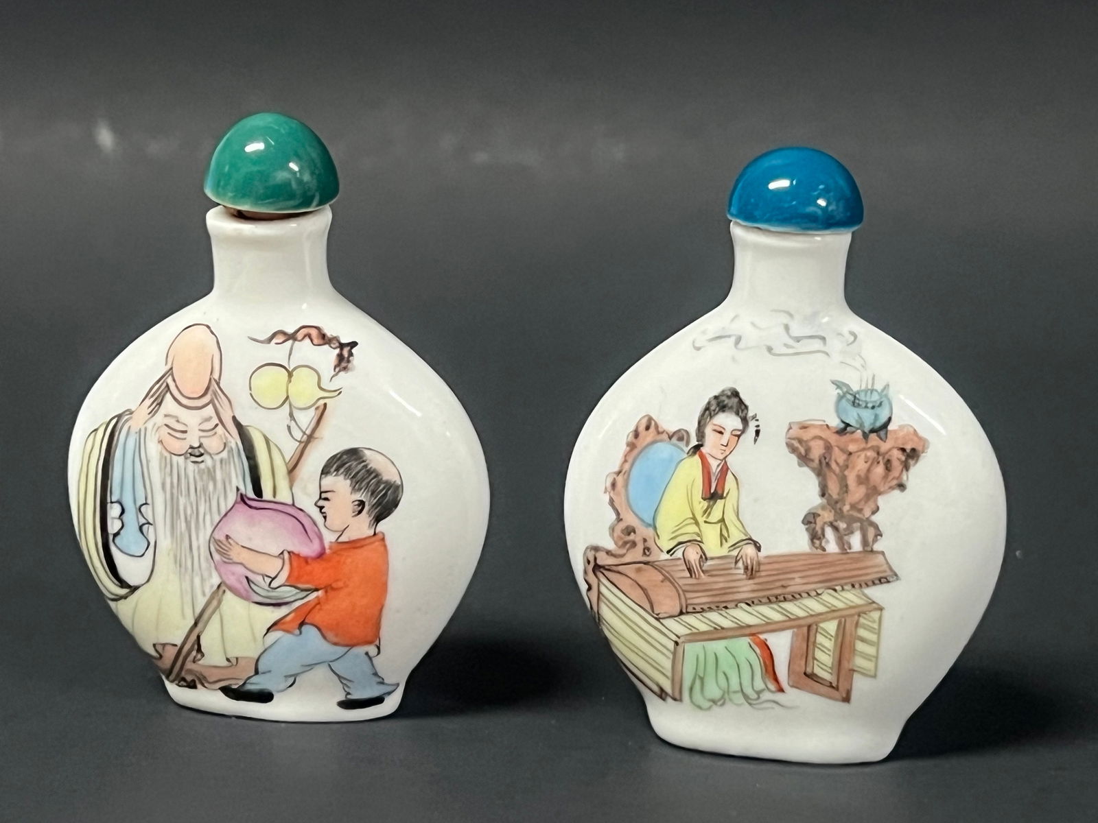Chinese Porcelain Snuff Bottle Set of 2 - 3