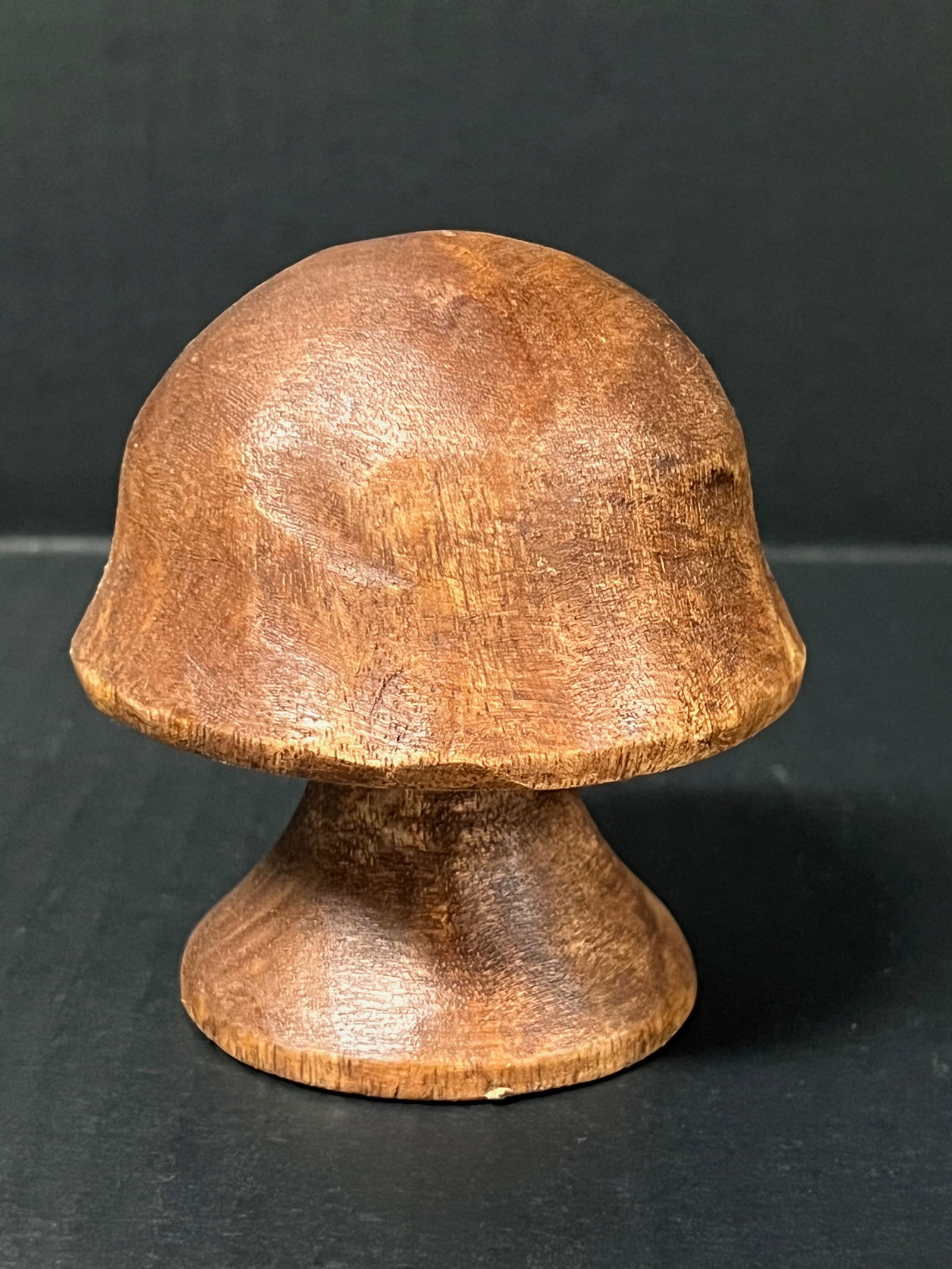 Carved Wood Miniature Mushroom Sculpture - 3