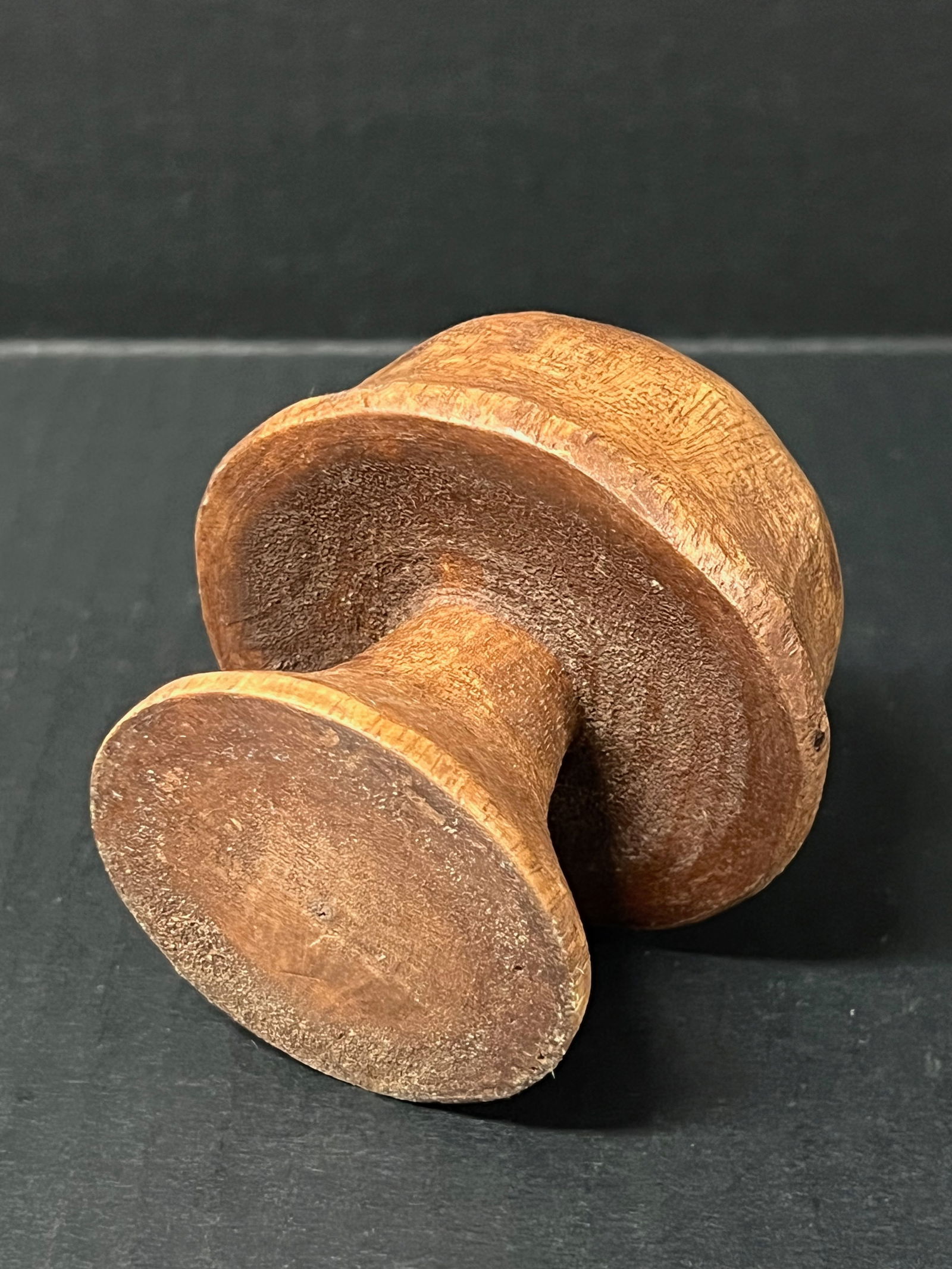 Carved Wood Miniature Mushroom Sculpture - 5