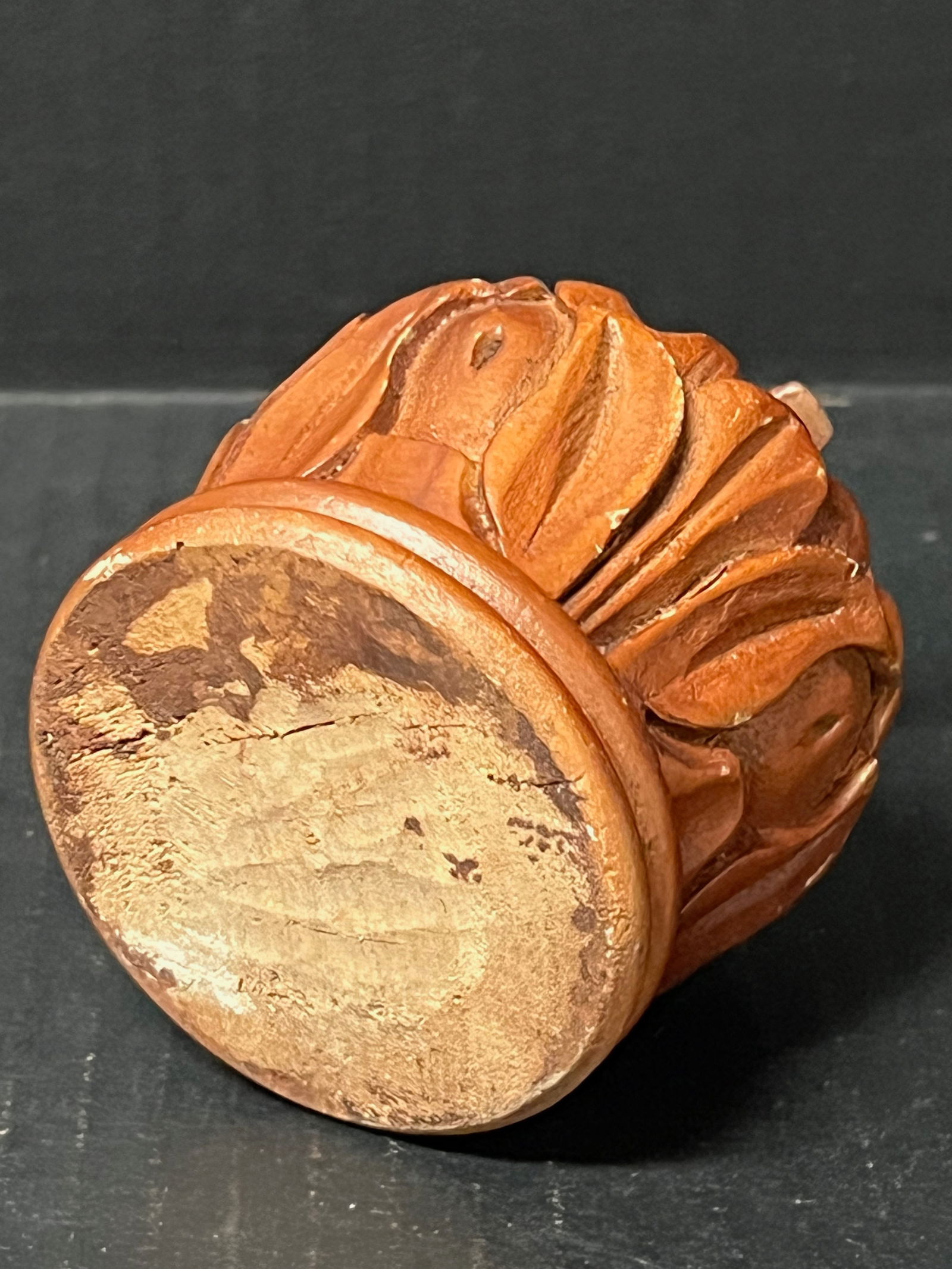 Carved Wood Crown Sculpture - 6