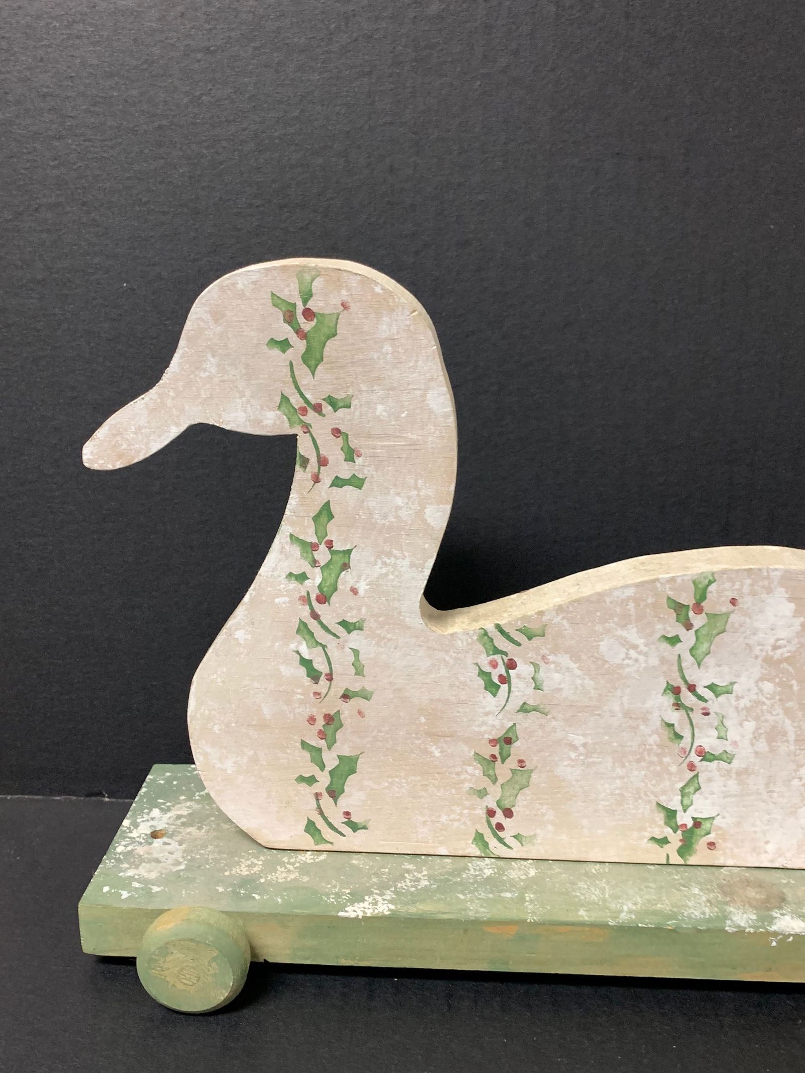 Carved Wood Painted Decoy Duck Sculpture - 2