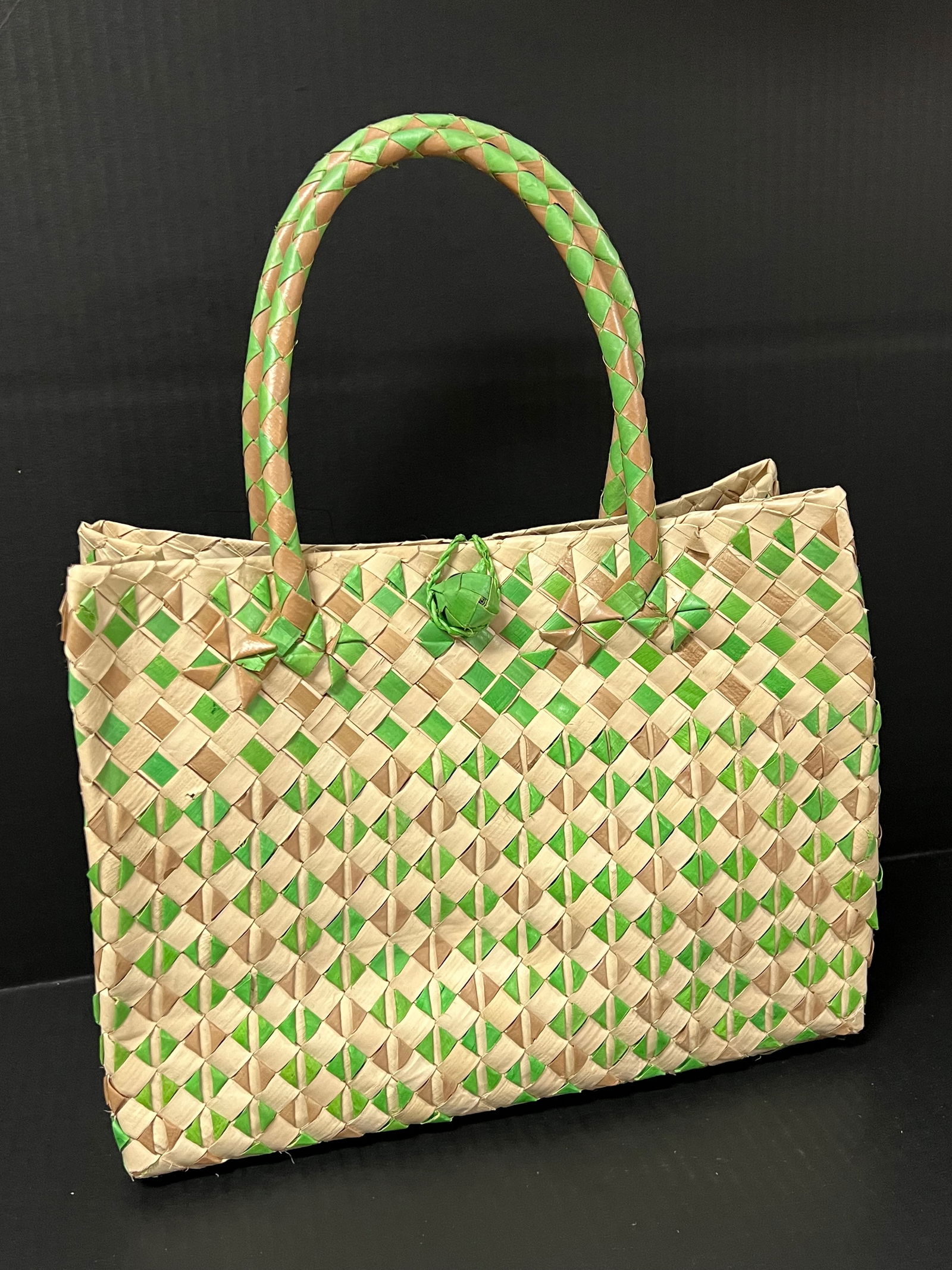 Handwoven Dried Leaves Handbag - 2
