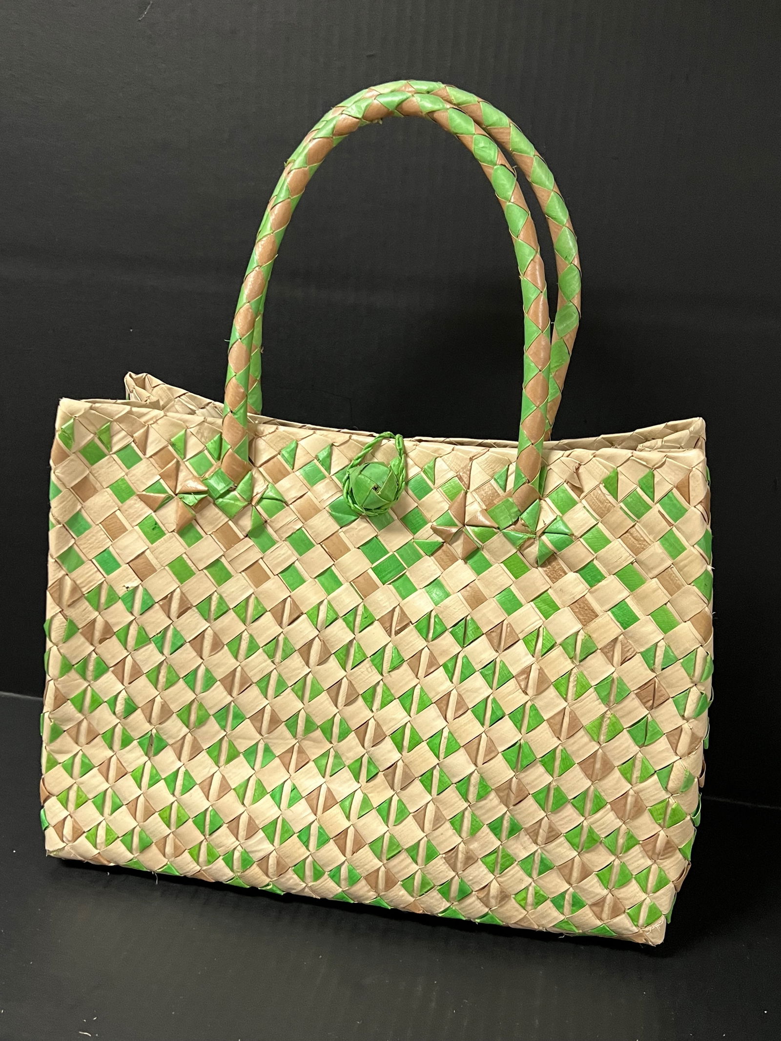 Handwoven Dried Leaves Handbag - 3