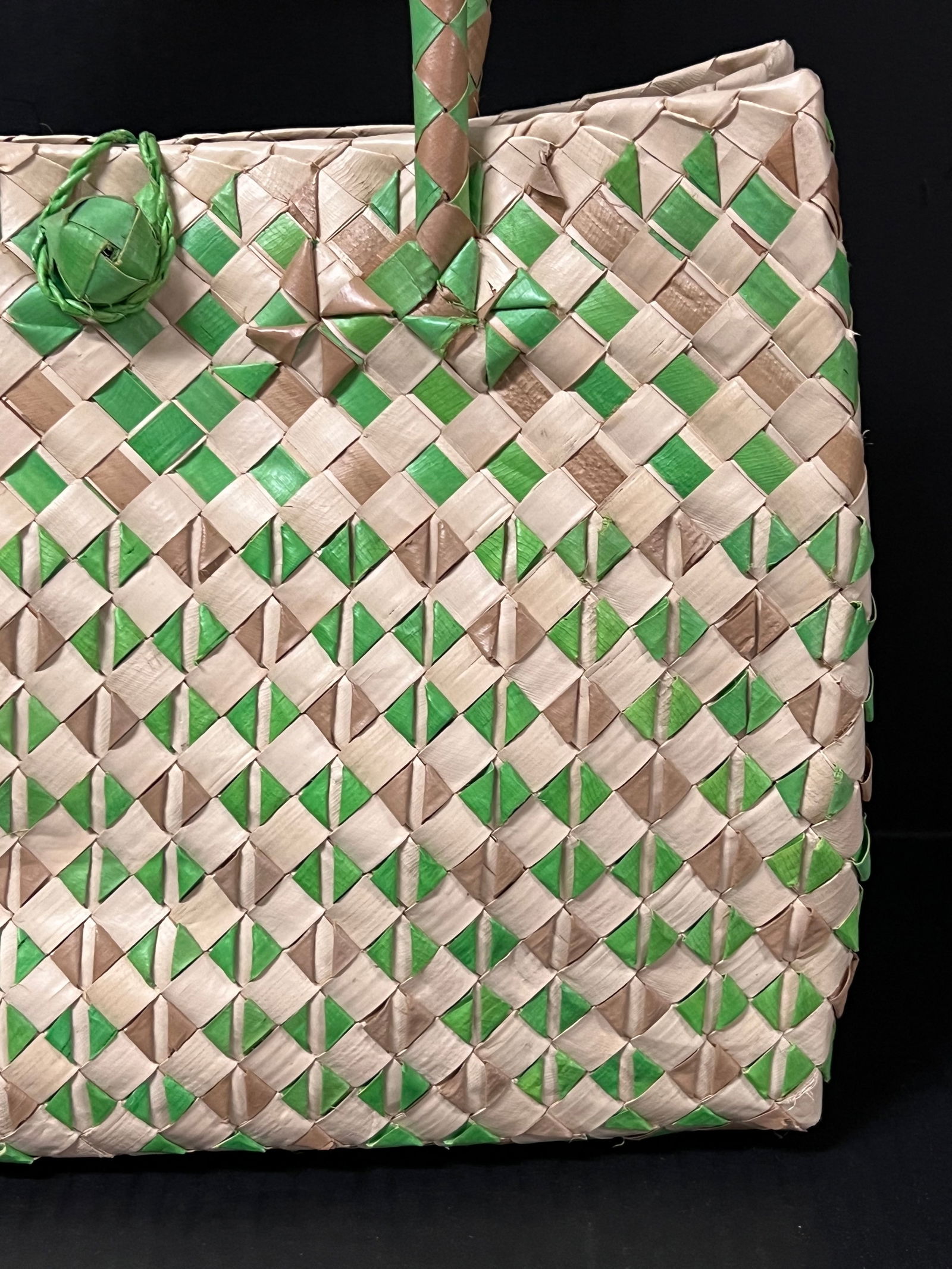 Handwoven Dried Leaves Handbag - 6