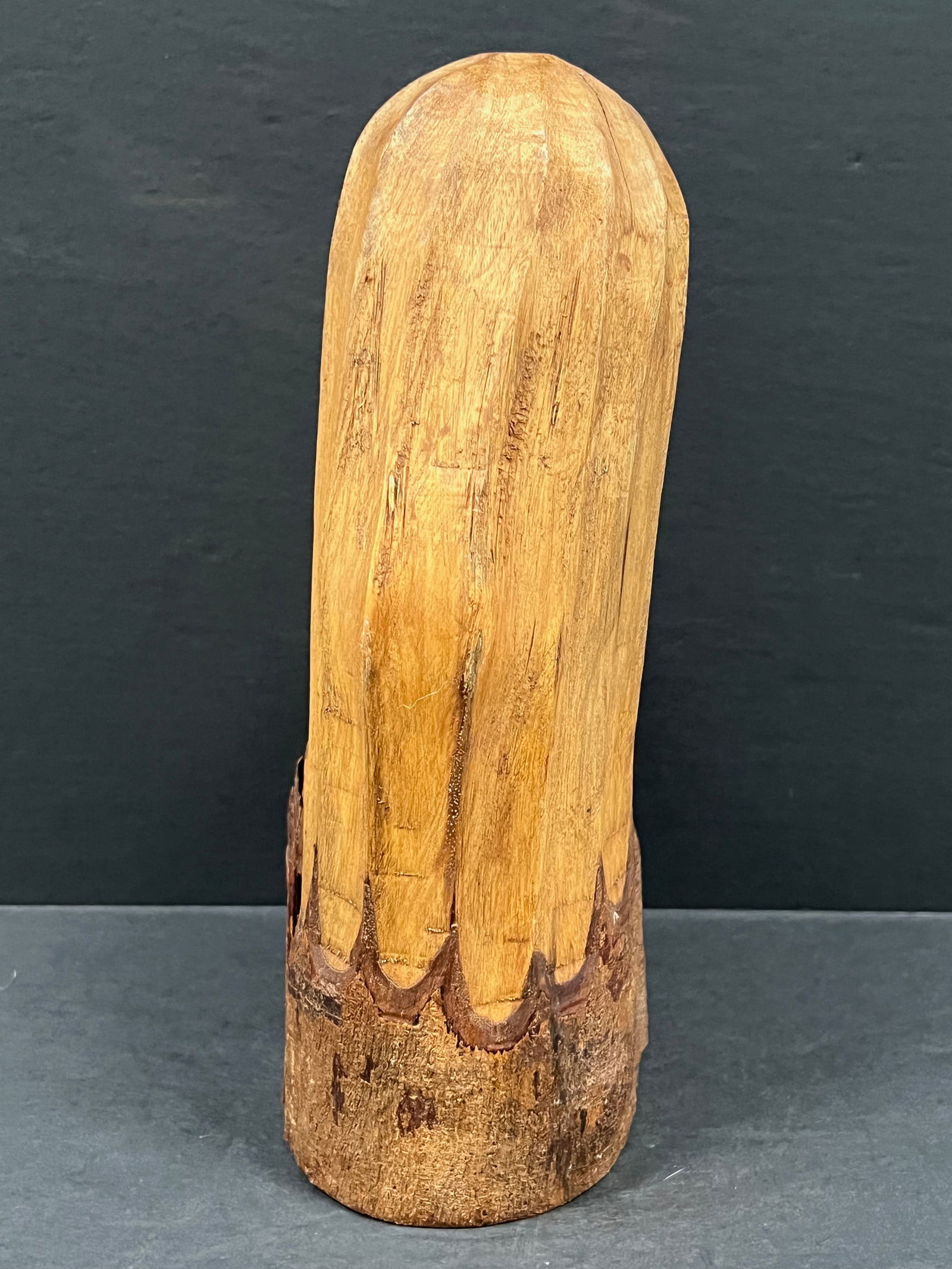 Carved Wood Cactus Sculpture - 5