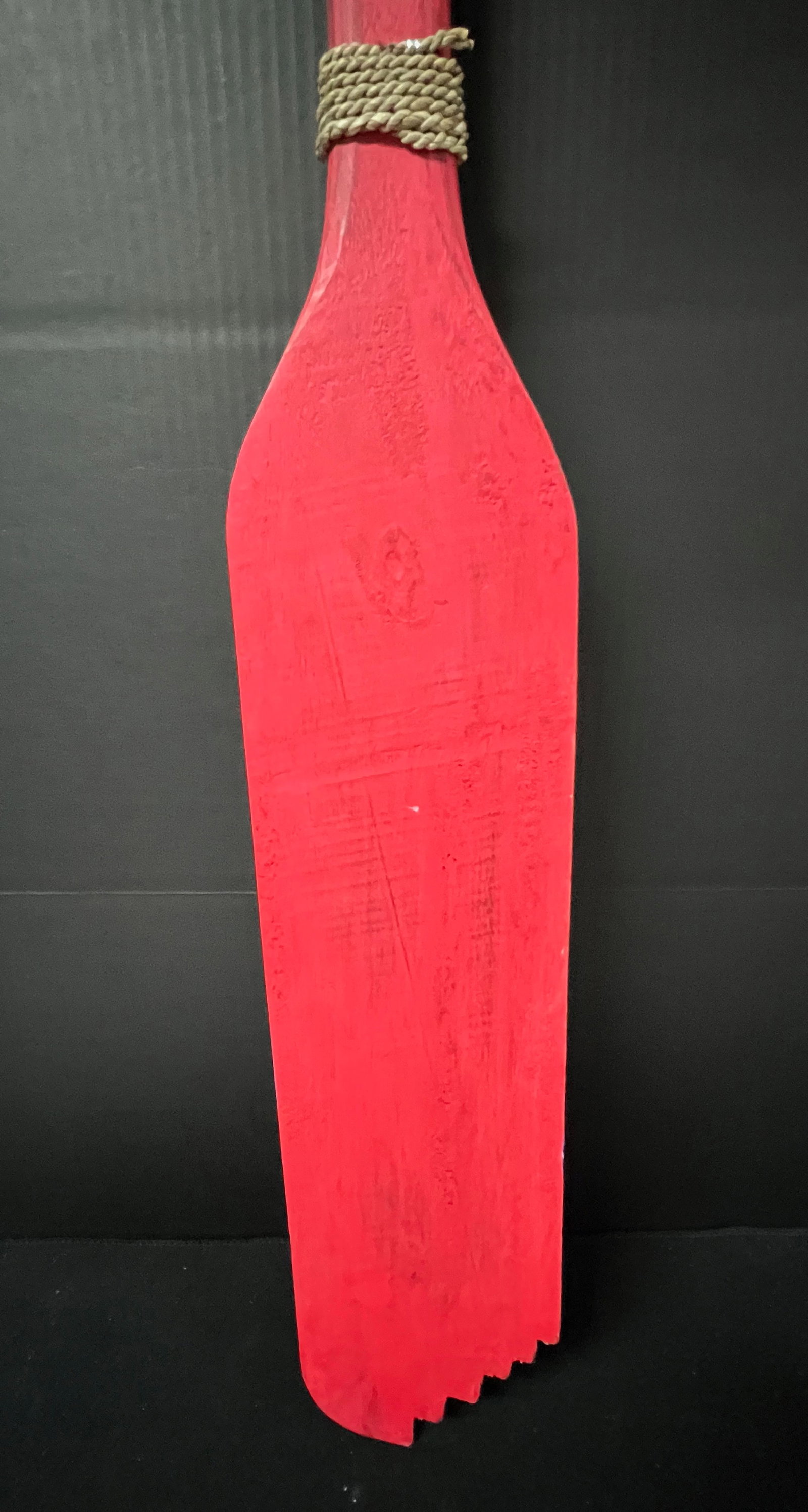 Carved Wood Painted Boat Paddle Sculpture - 8
