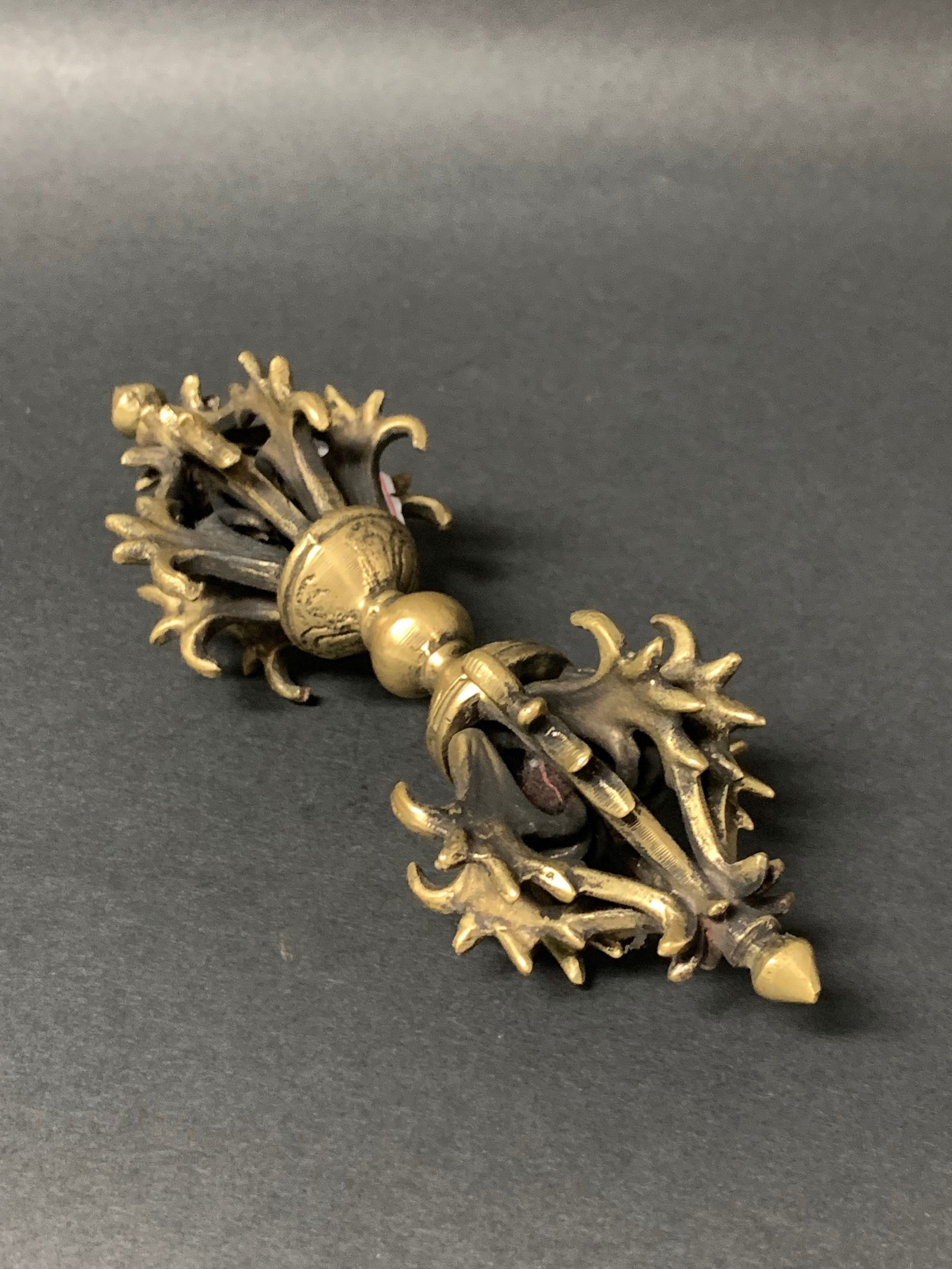 Tibetan Art Bronze Phurba Ritual Dagger - 2