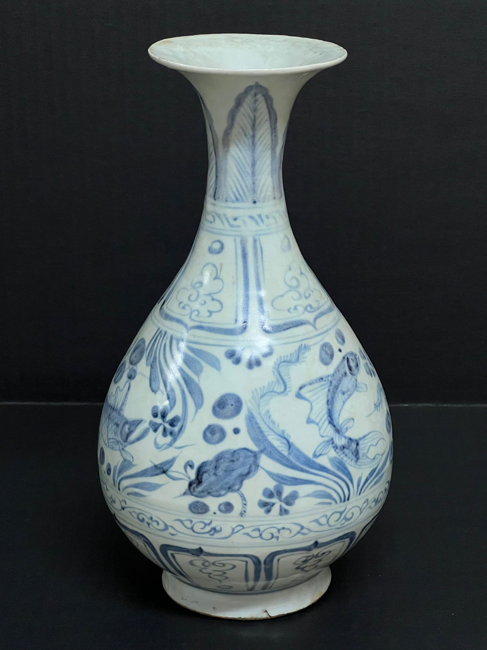 Chinese Blue and White Porcelain Vase - 4