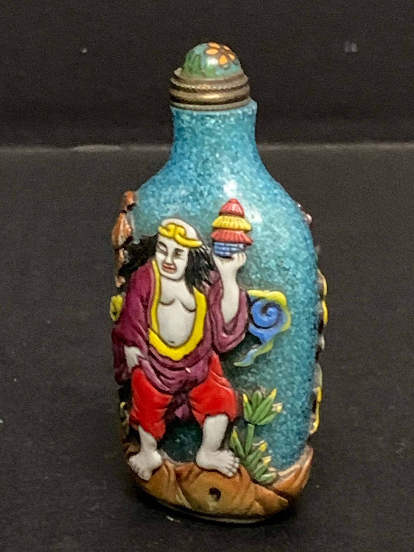 Chinese Peking Glass Overlay Snuff Bottle - 2