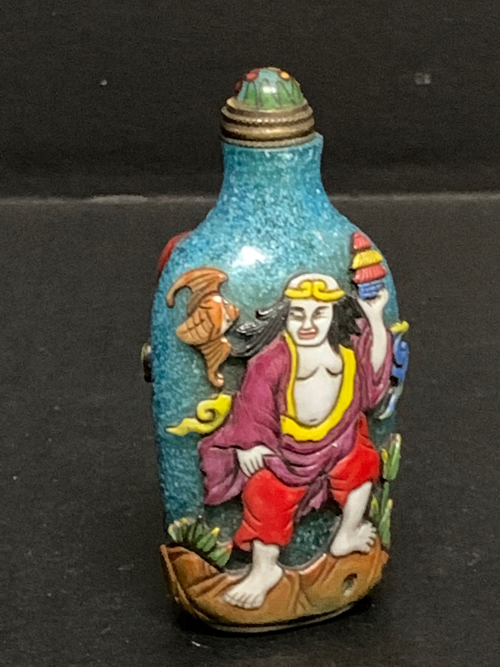 Chinese Peking Glass Overlay Snuff Bottle - 3