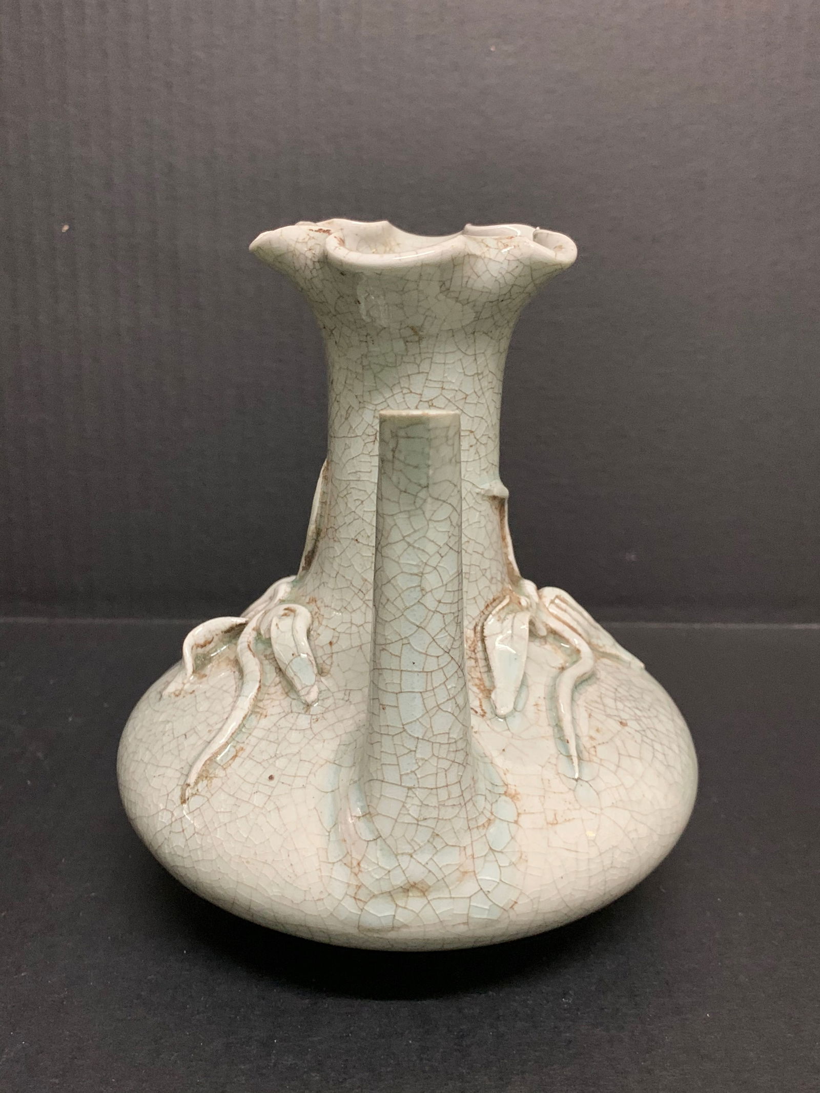 Chinese White Porcelain Crackled Tea Pot - 3